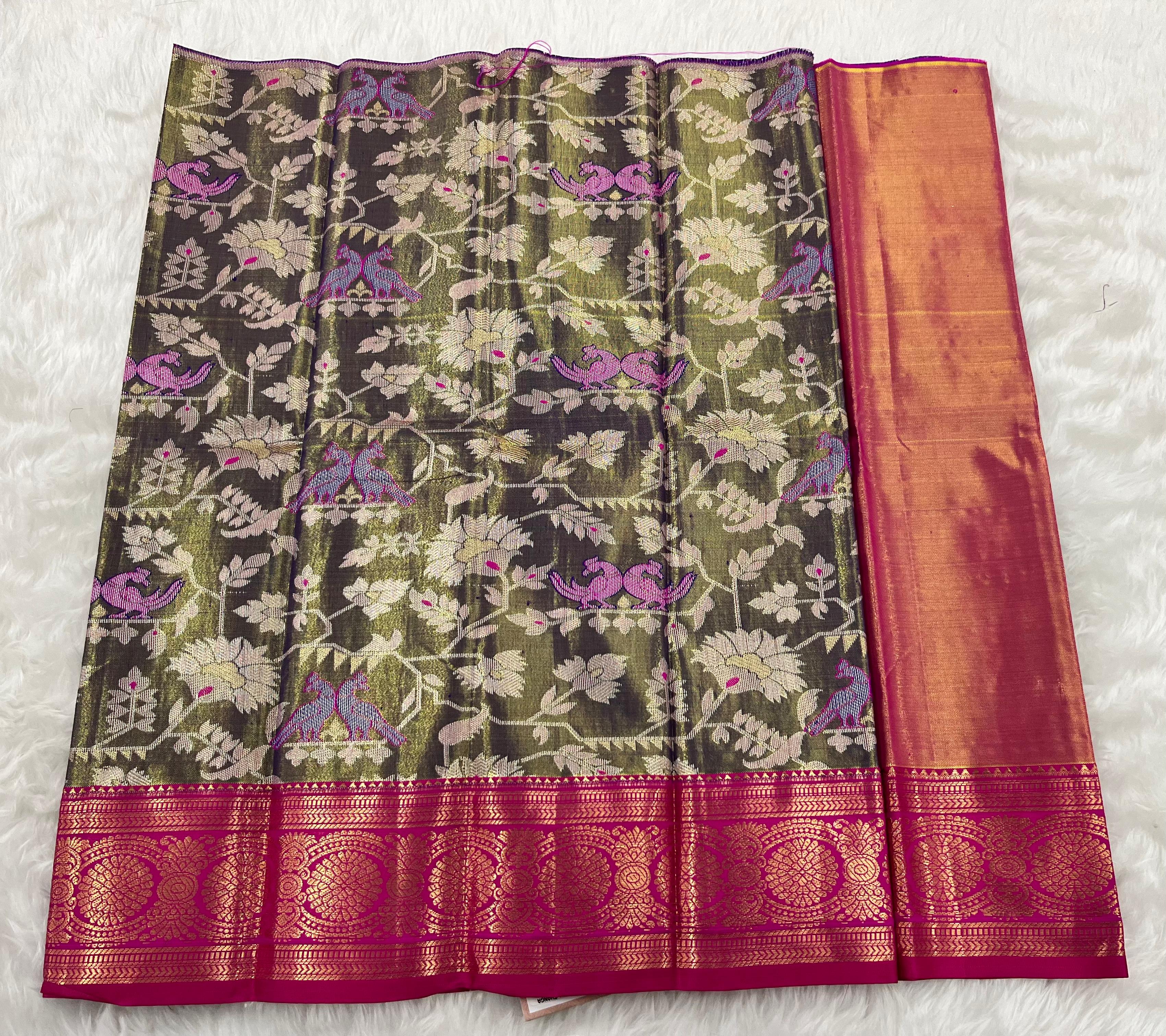 (0–1 Year) Lehenga – Unstitched (Blouse + Material)