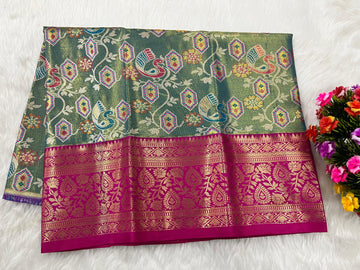 (0–1 Year) Lehenga – Unstitched (Blouse + Material)