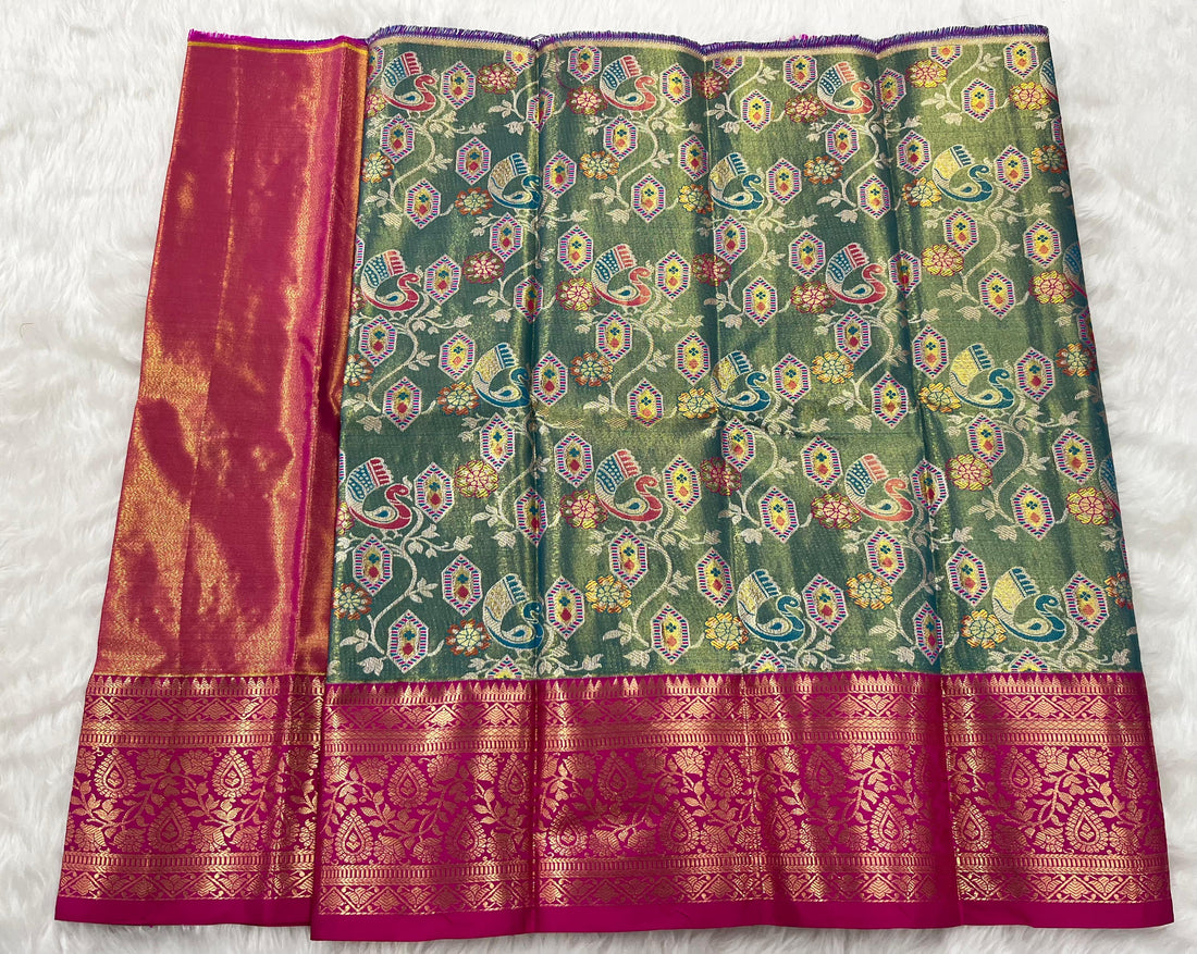 (0–1 Year) Lehenga – Unstitched (Blouse + Material)