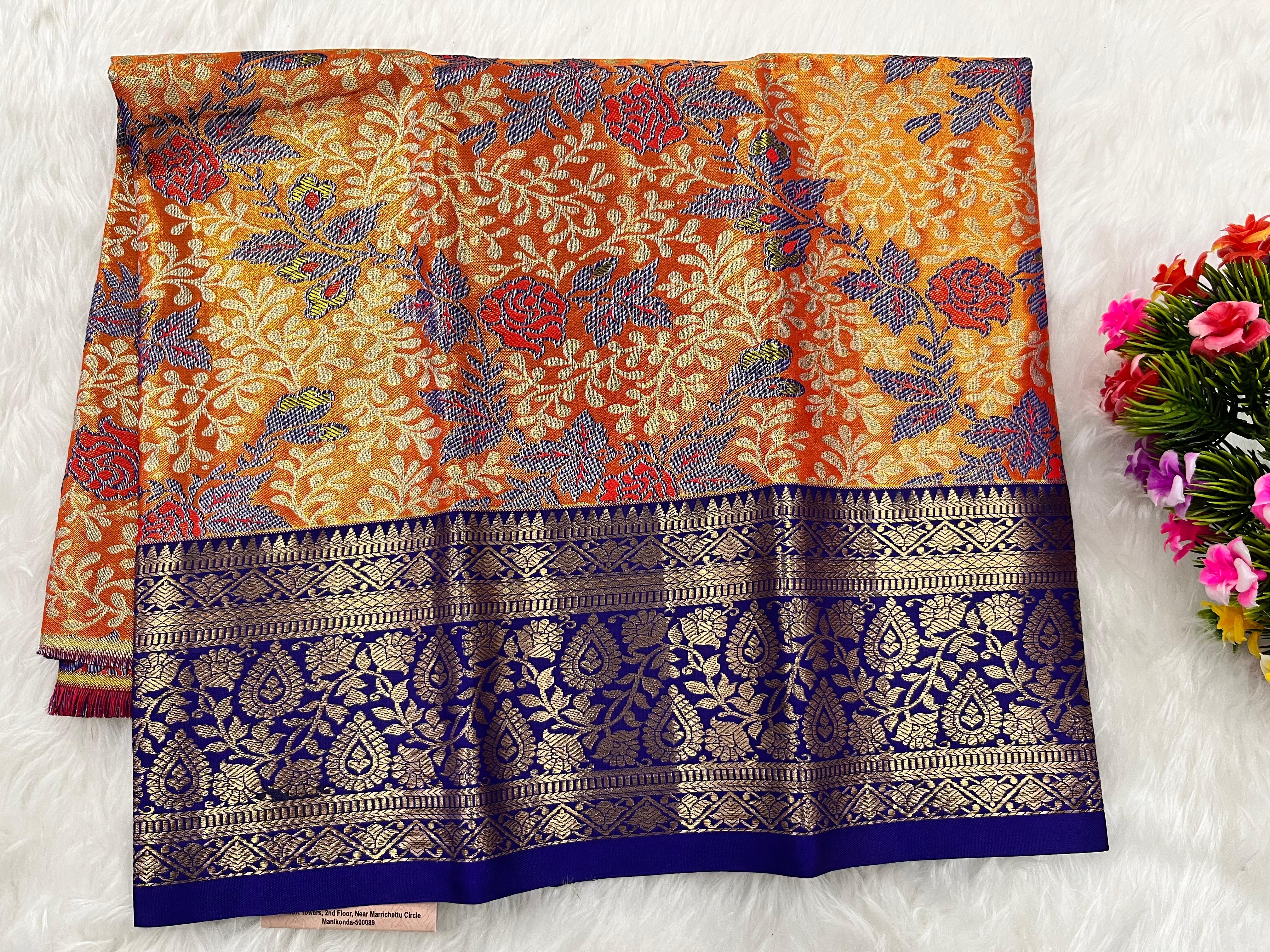 (0–1 Year) Lehenga – Unstitched (Blouse + Material)