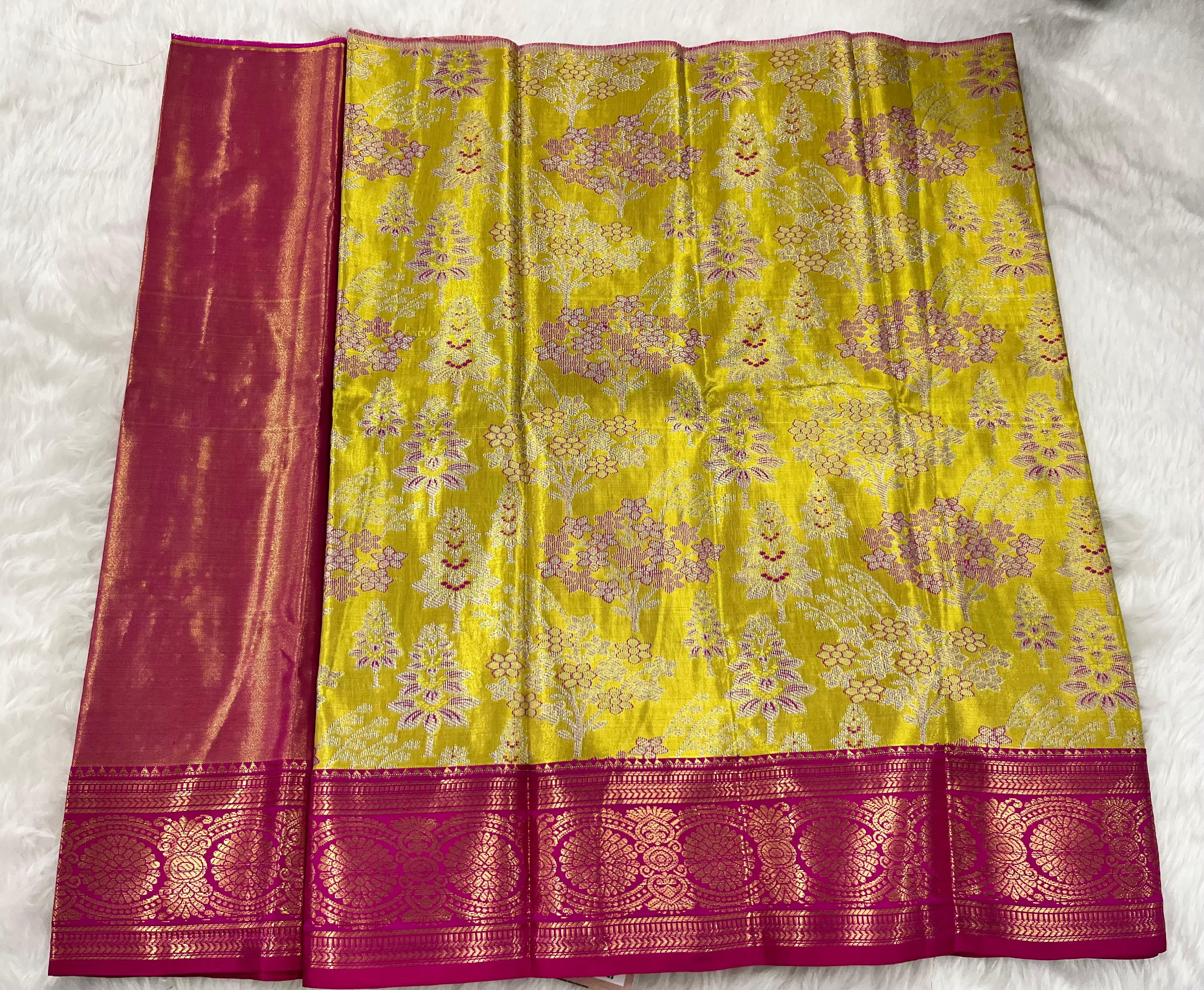 (0–1 Year) Lehenga – Unstitched (Blouse + Material)