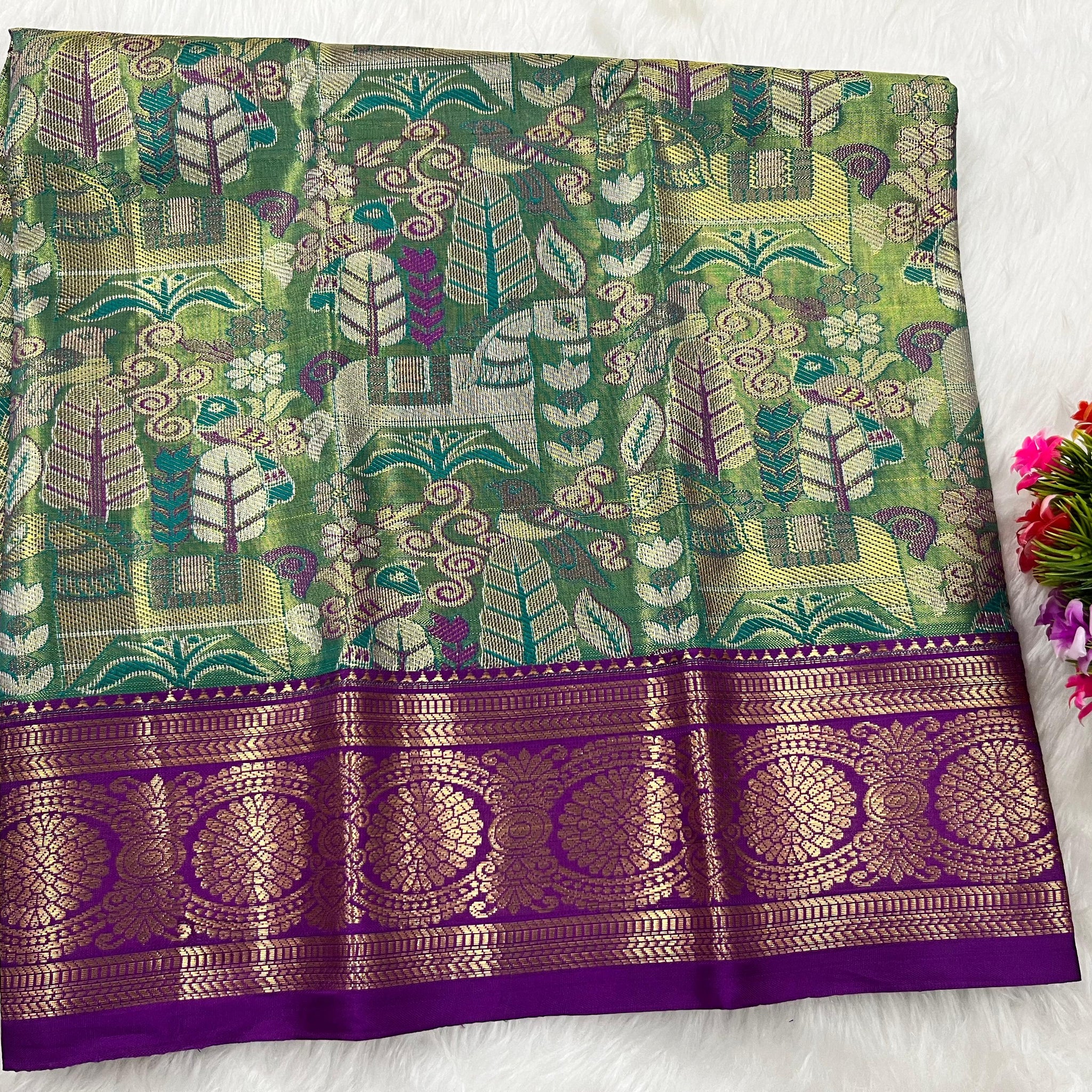 (0–1 Year) Lehenga – Unstitched (Blouse + Material)