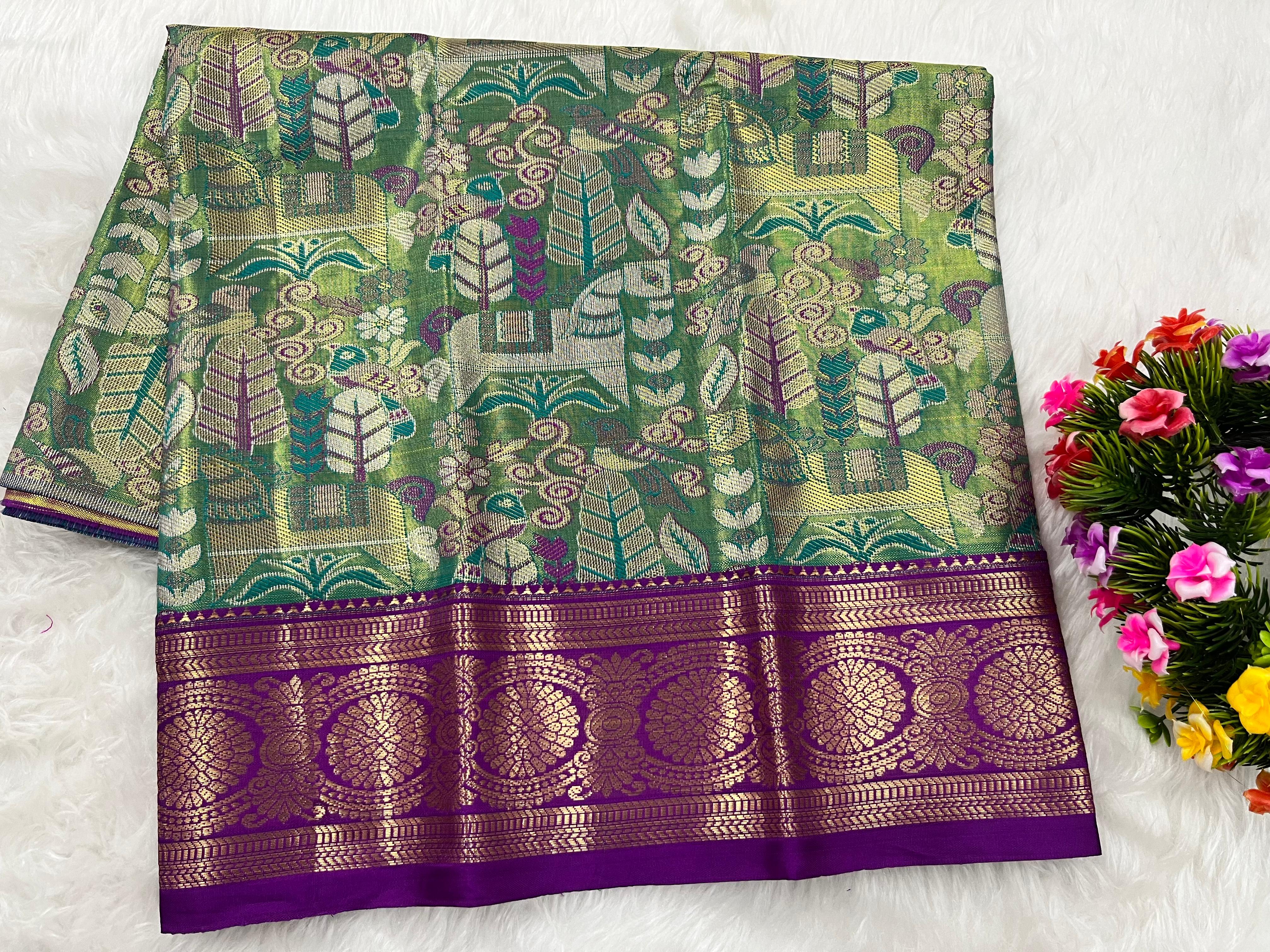 (0–1 Year) Lehenga – Unstitched (Blouse + Material)