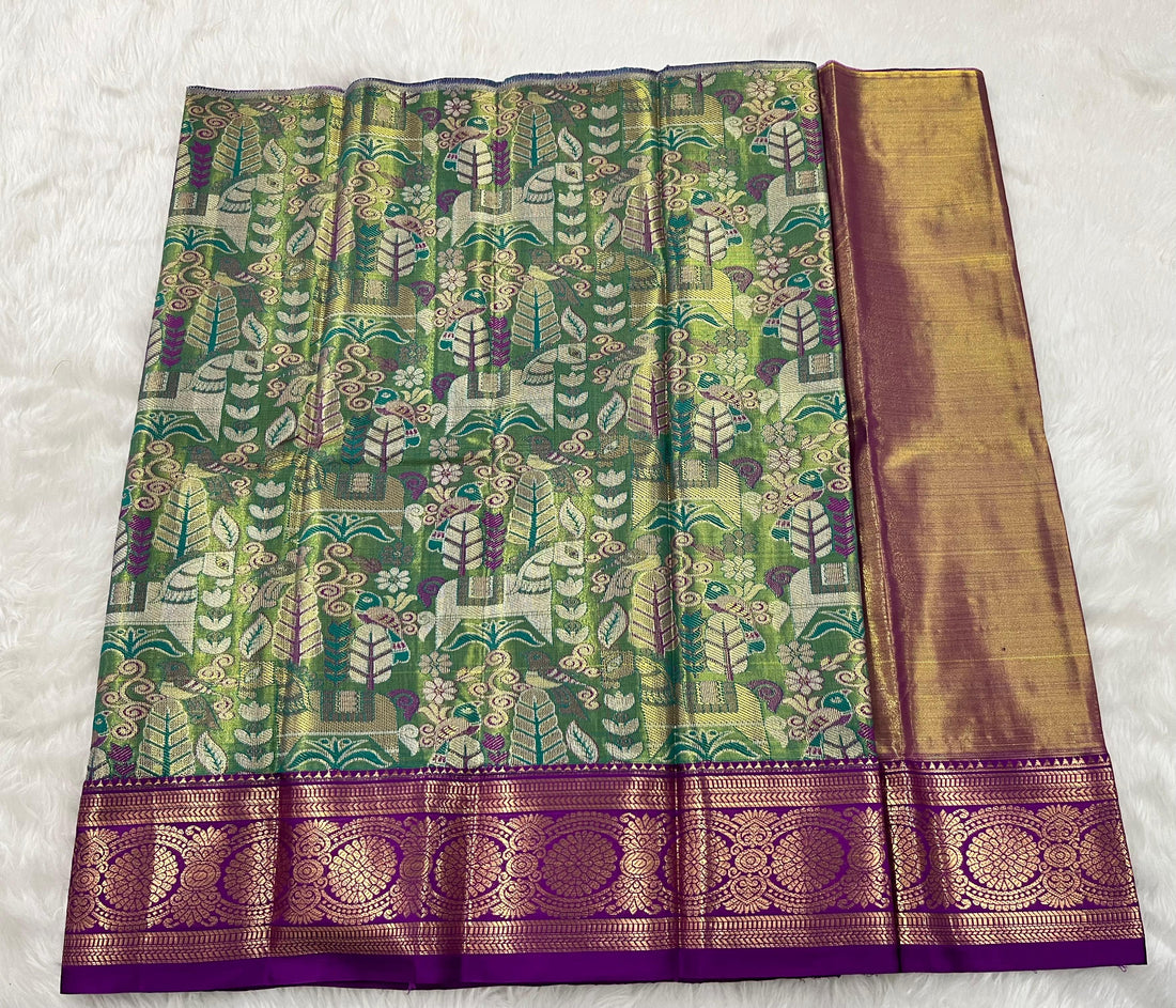 (0–1 Year) Lehenga – Unstitched (Blouse + Material)