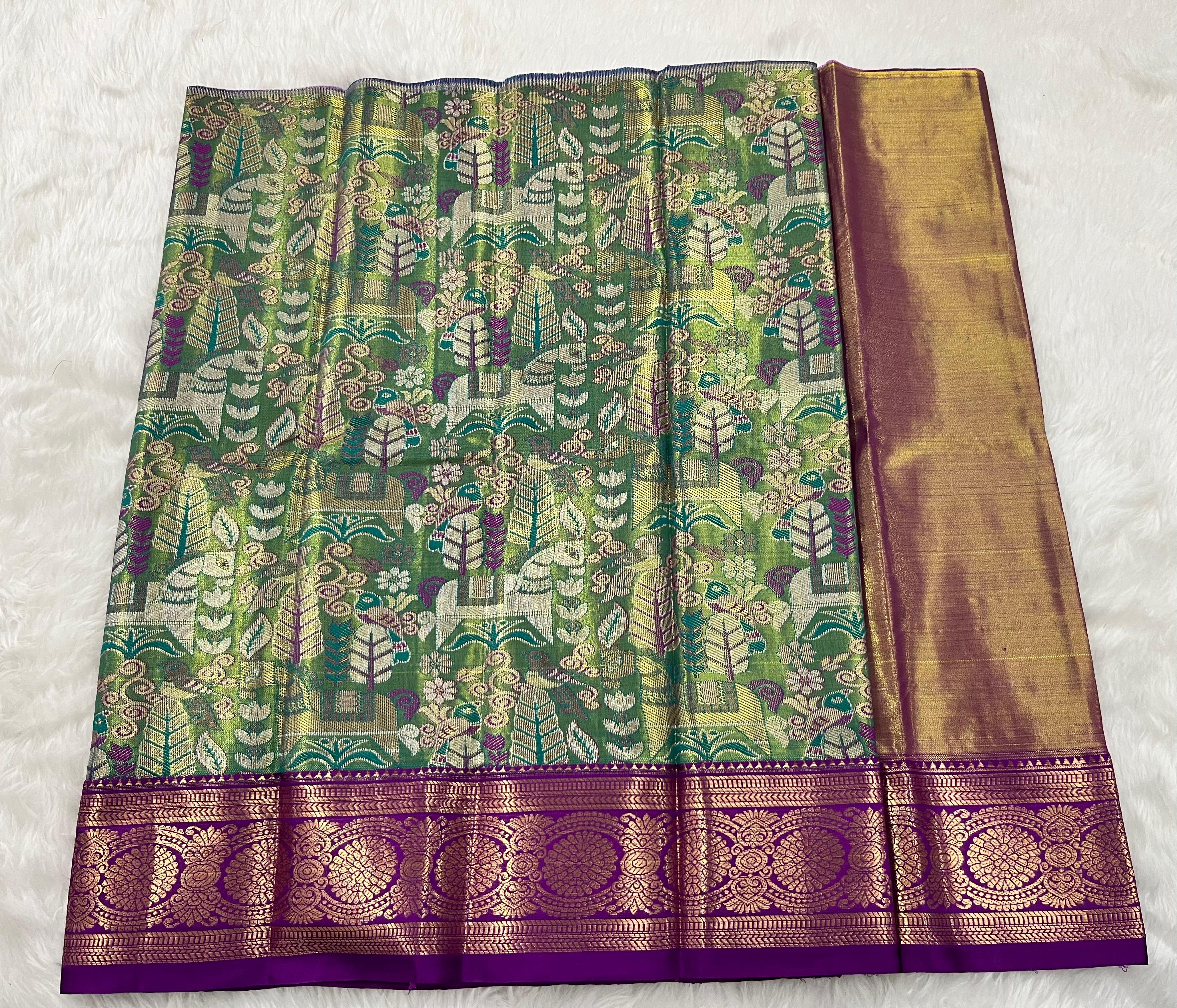 (0–1 Year) Lehenga – Unstitched (Blouse + Material)