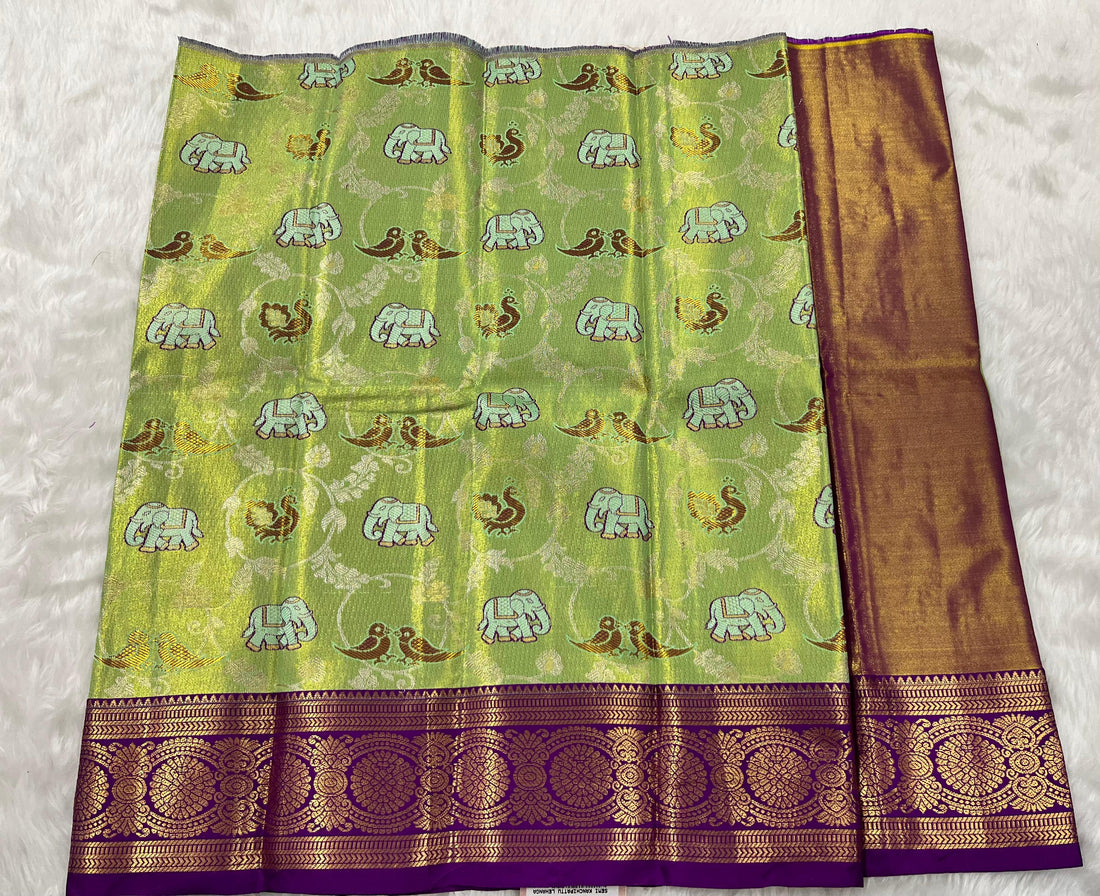 (0–1 Year) Lehenga – Unstitched (Blouse + Material)