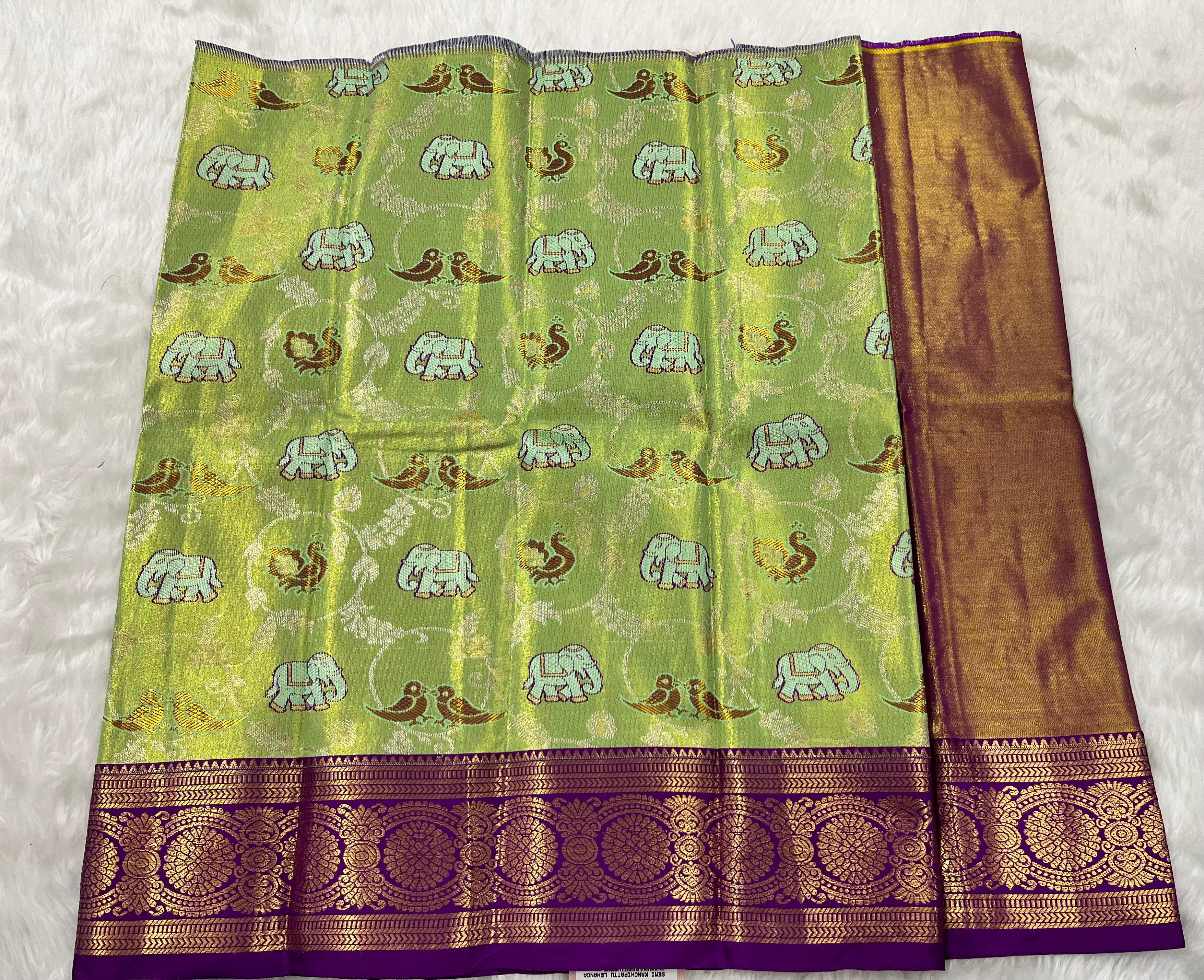 (0–1 Year) Lehenga – Unstitched (Blouse + Material)