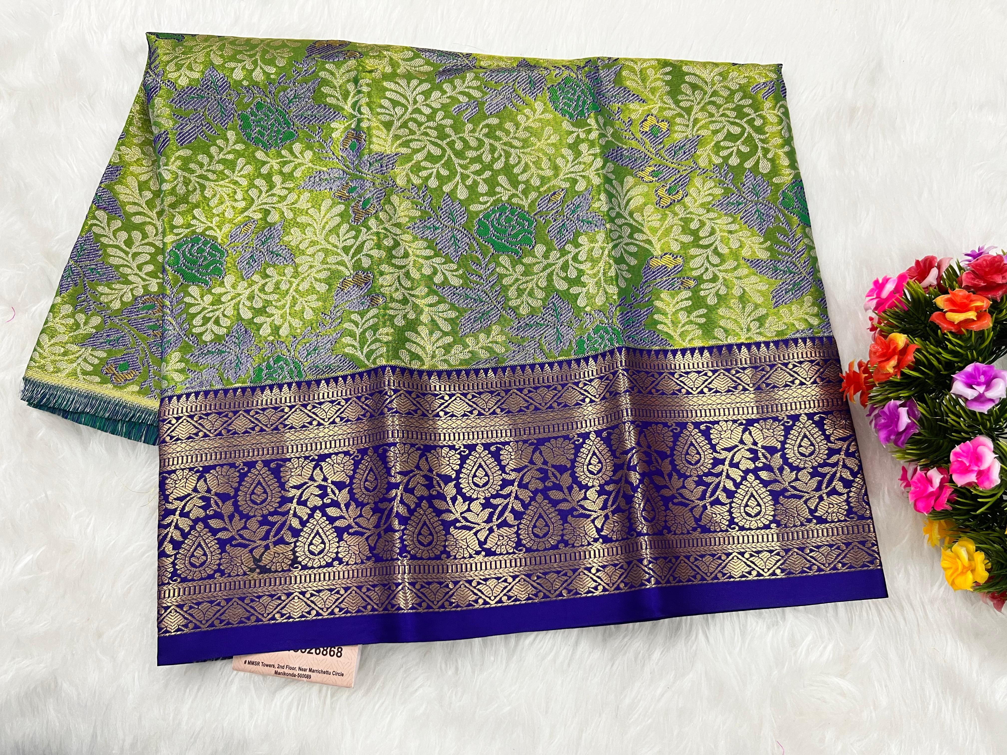 (0–1 Year) Lehenga – Unstitched (Blouse + Material)