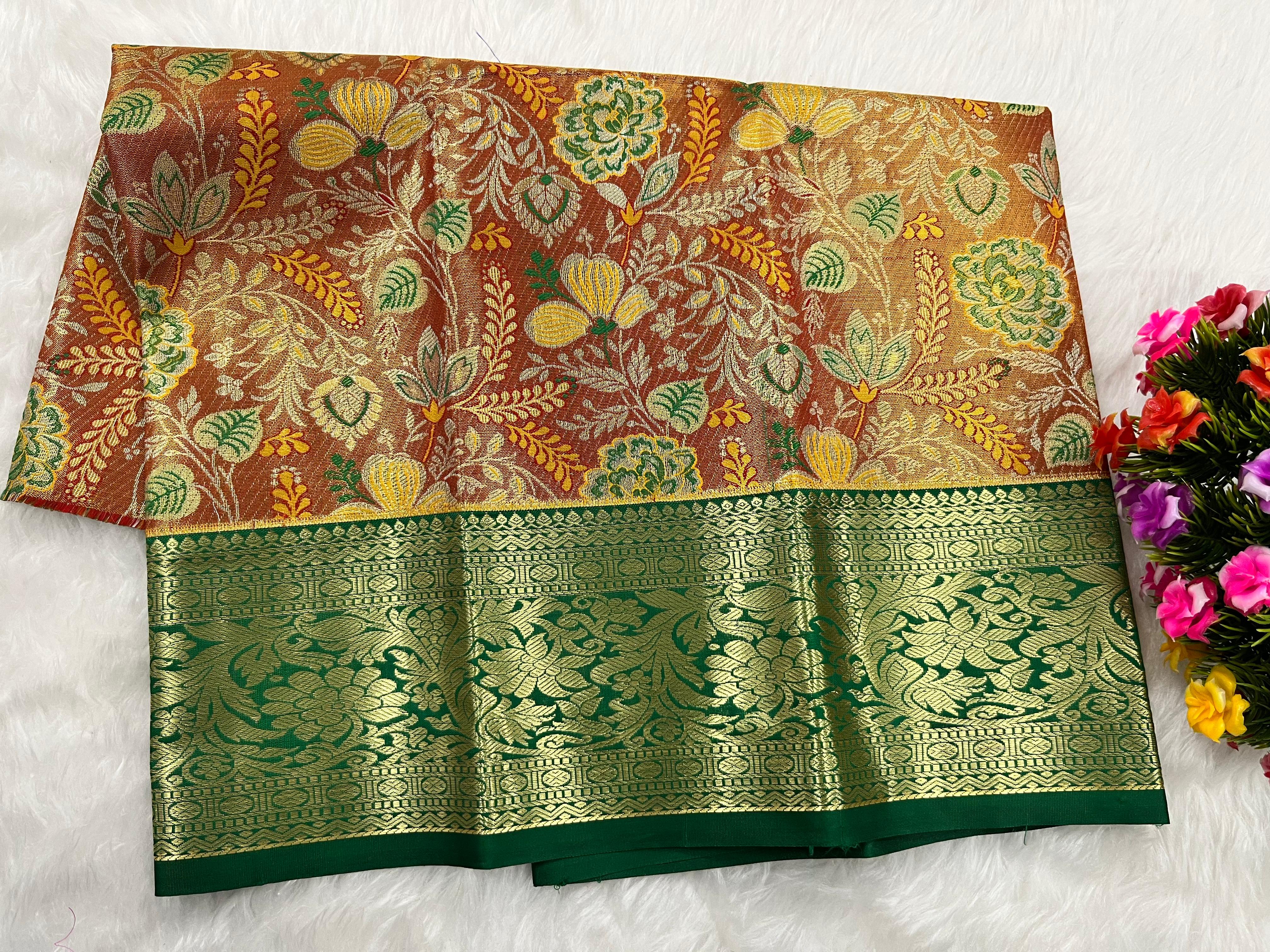 (0–1 Year) Lehenga – Unstitched (Blouse + Material)