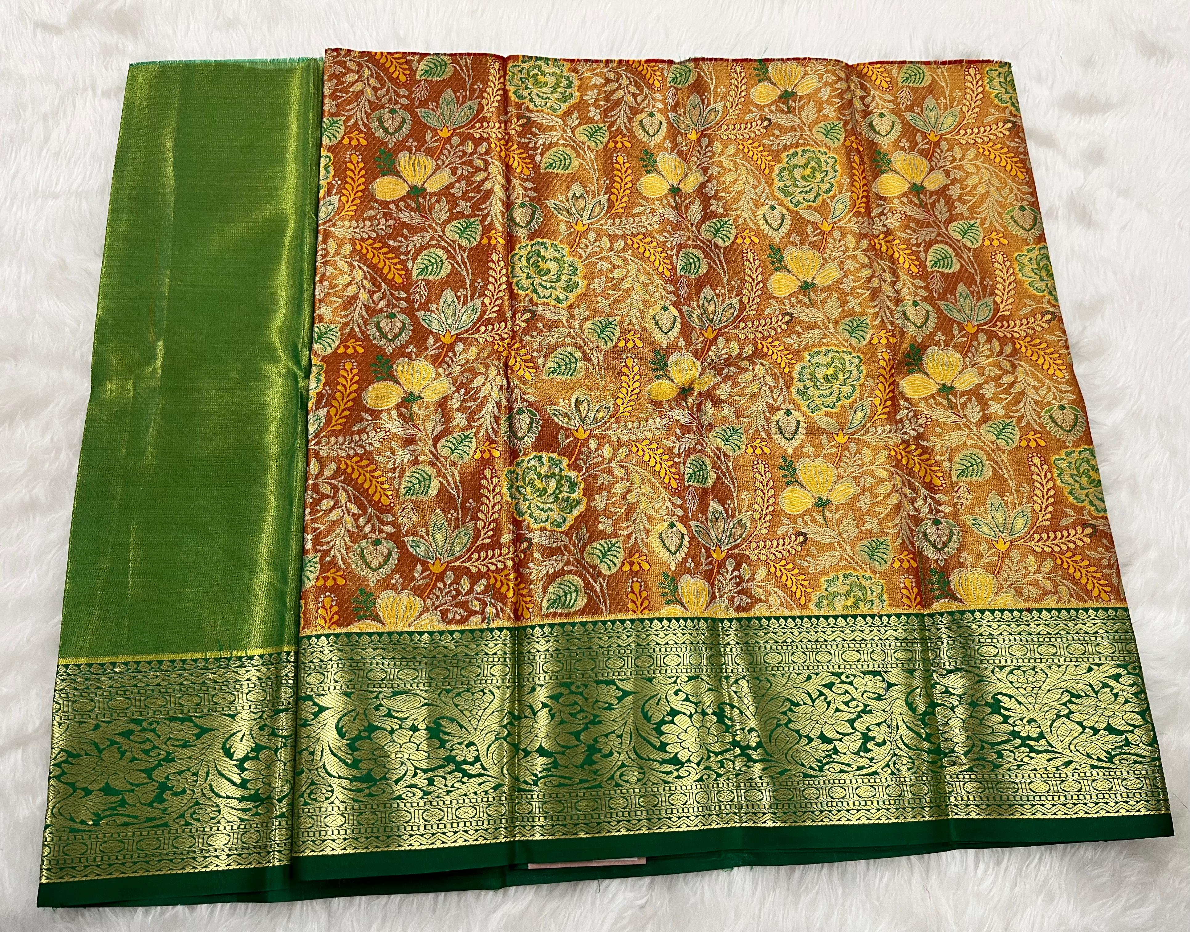 (0–1 Year) Lehenga – Unstitched (Blouse + Material)