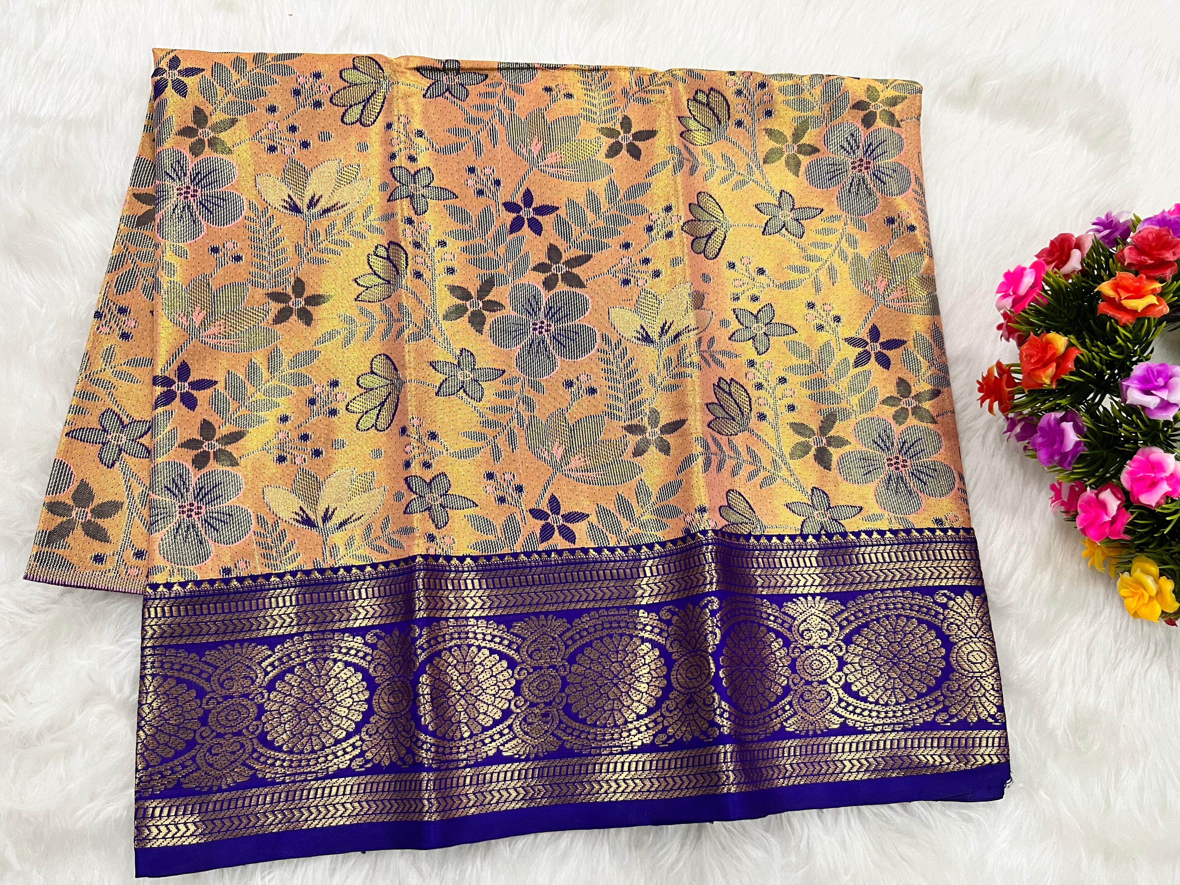 (0–1 Year) Lehenga – Unstitched (Blouse + Material)