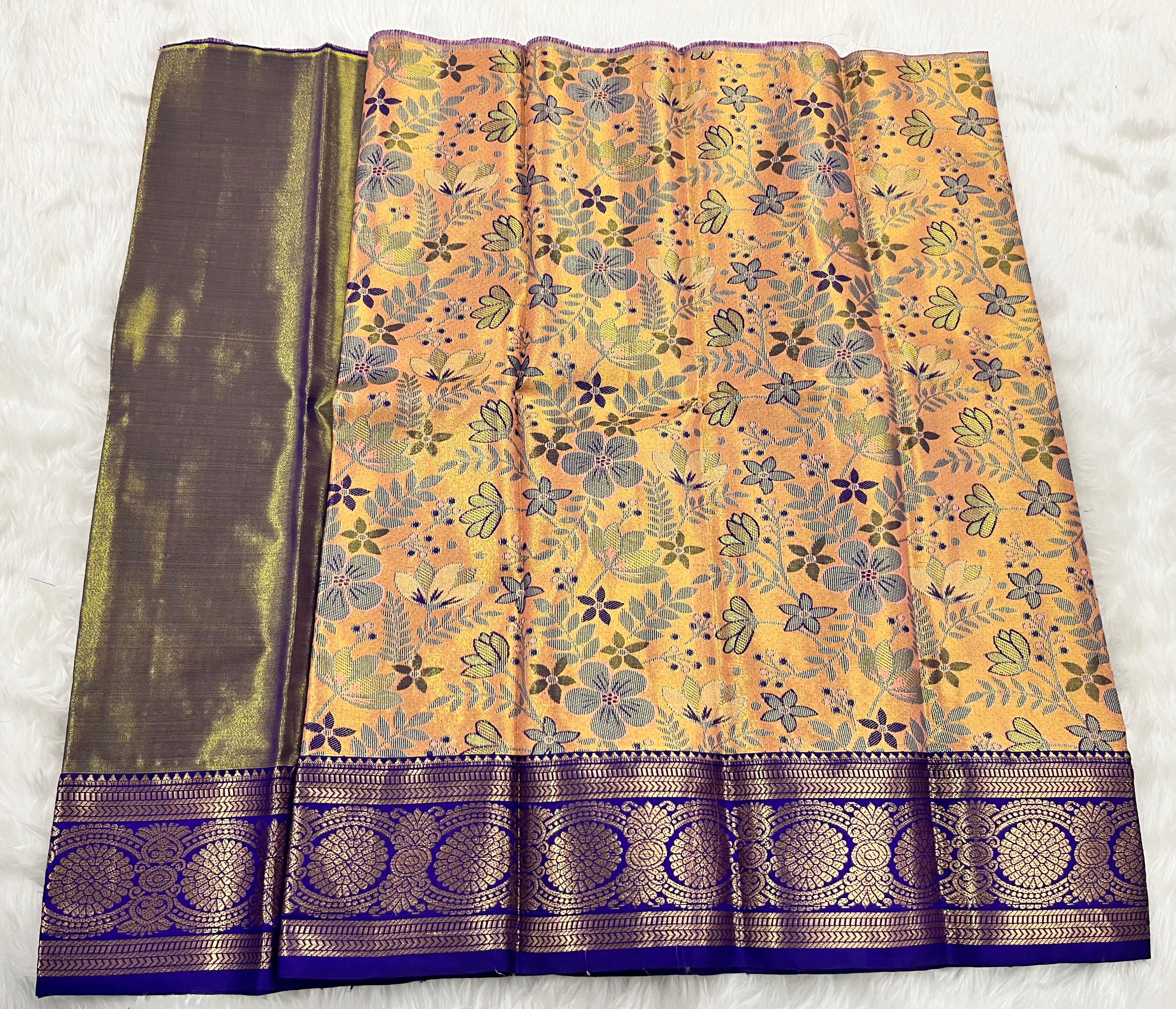 (0–1 Year) Lehenga – Unstitched (Blouse + Material)