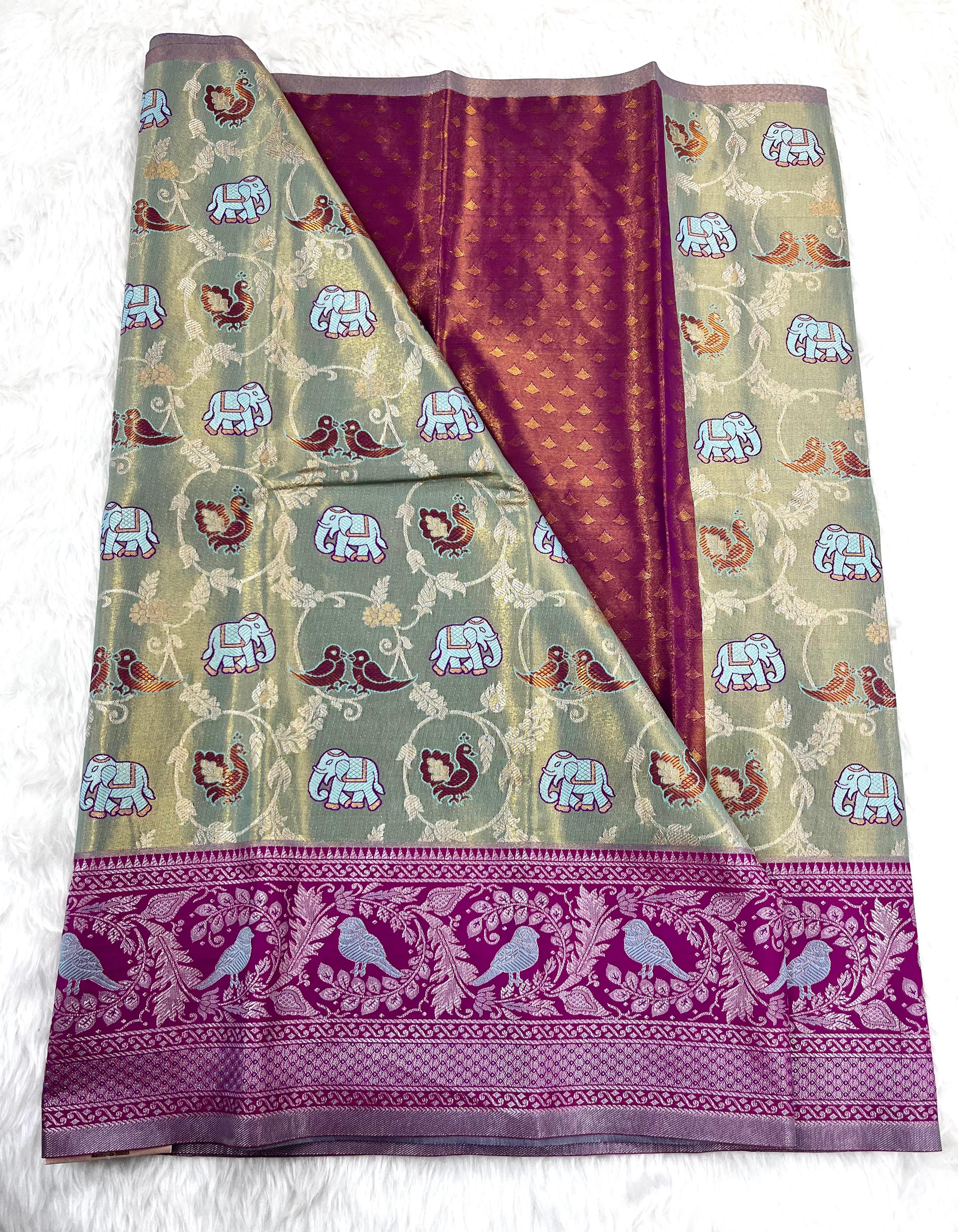 (2–5 Years) Lehenga -  Unstitched (Blouse + Material)