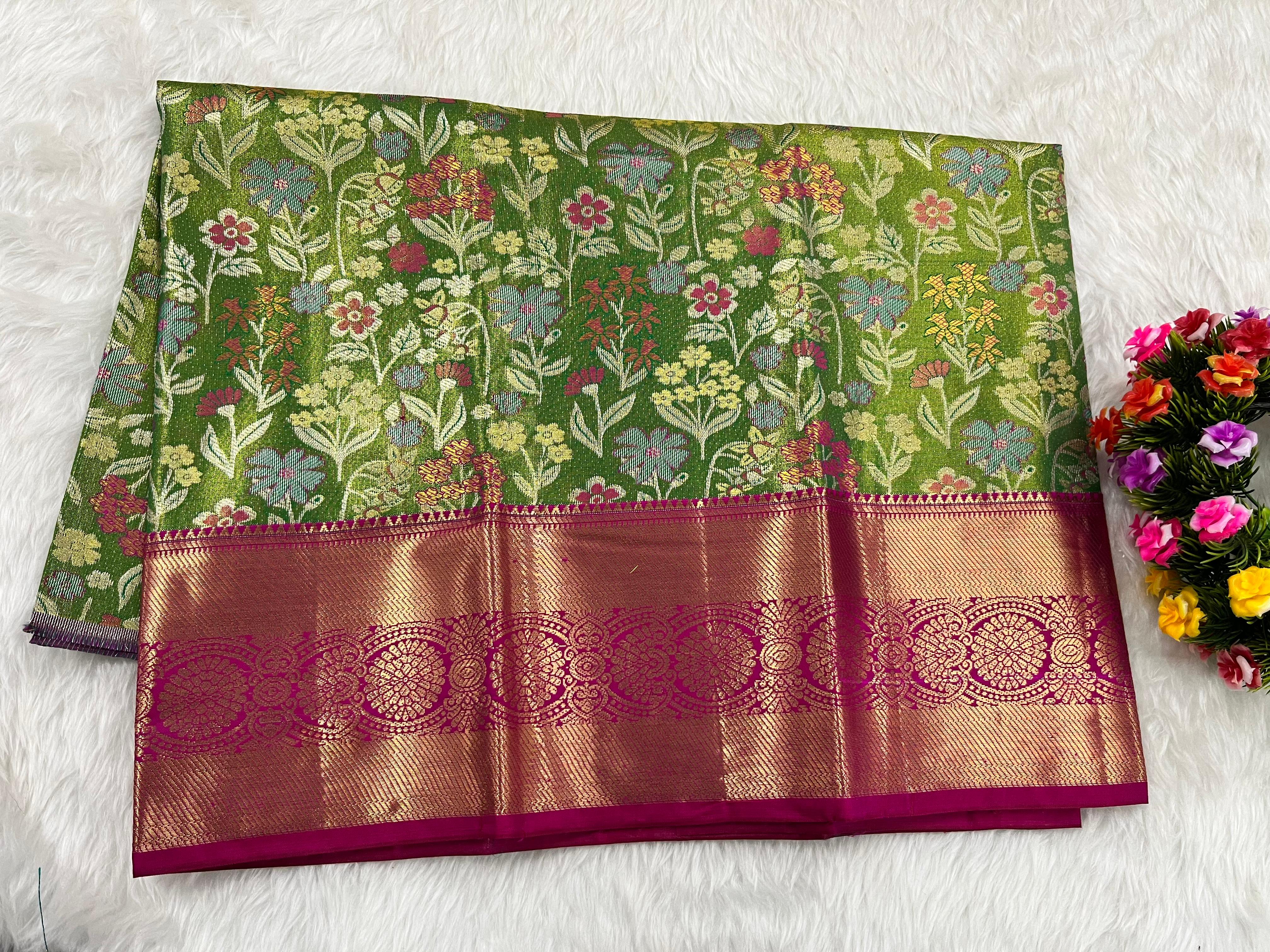 (2–5 Years) Lehenga -  Unstitched (Blouse + Material)