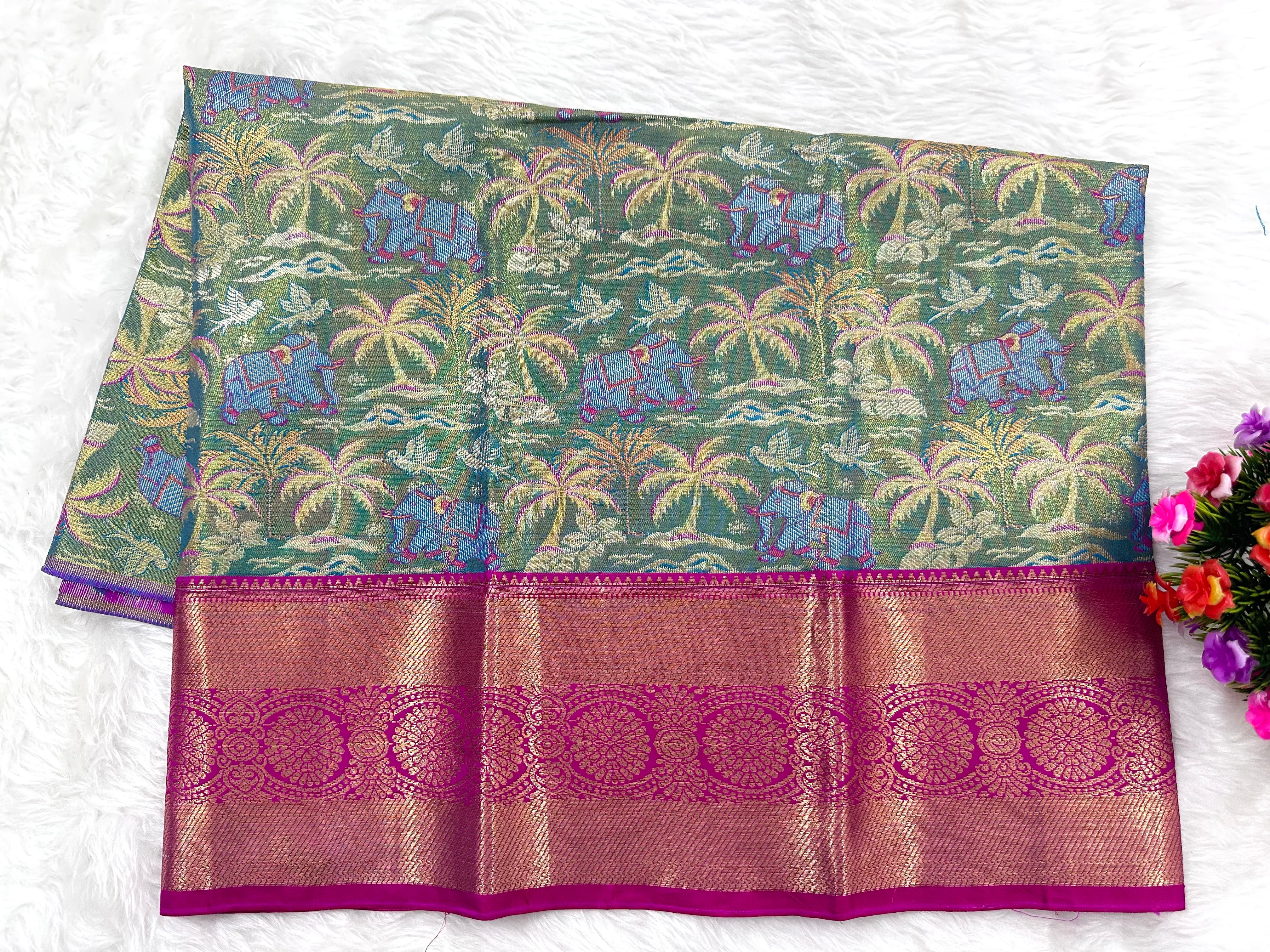 (2–5 Years) Lehenga -  Unstitched (Blouse + Material)