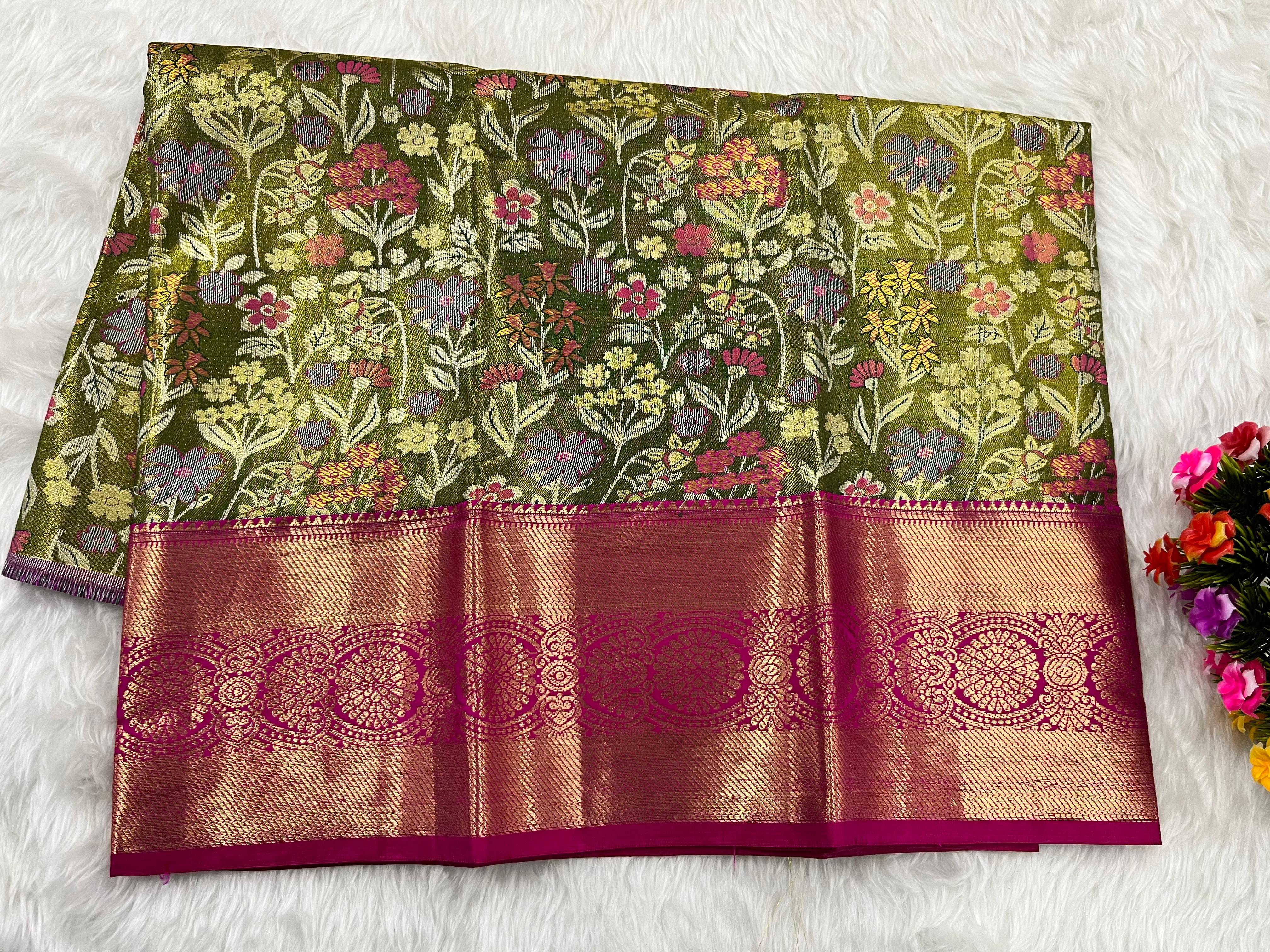 (2–5 Years) Lehenga -  Unstitched (Blouse + Material)