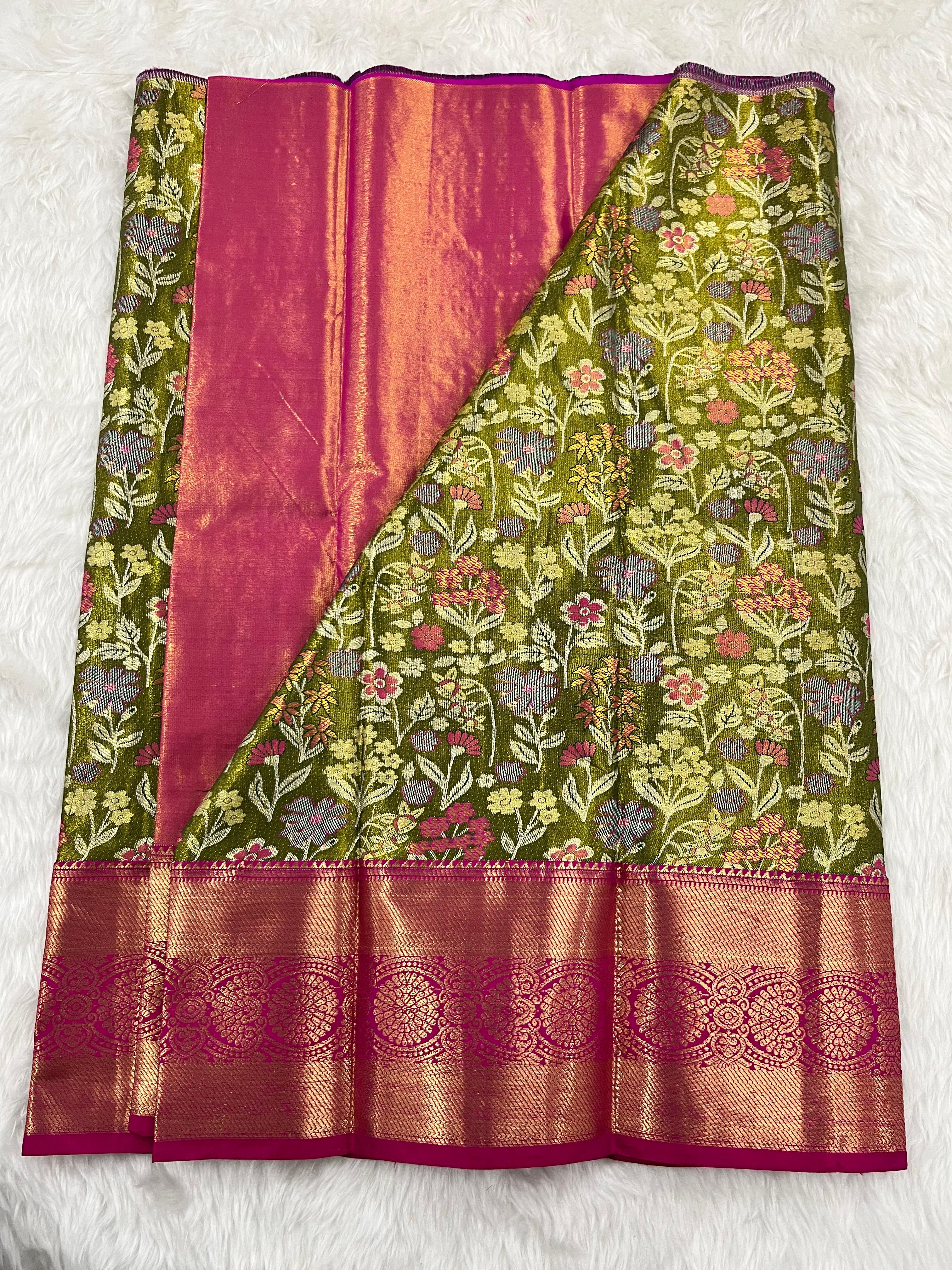 (2–5 Years) Lehenga -  Unstitched (Blouse + Material)