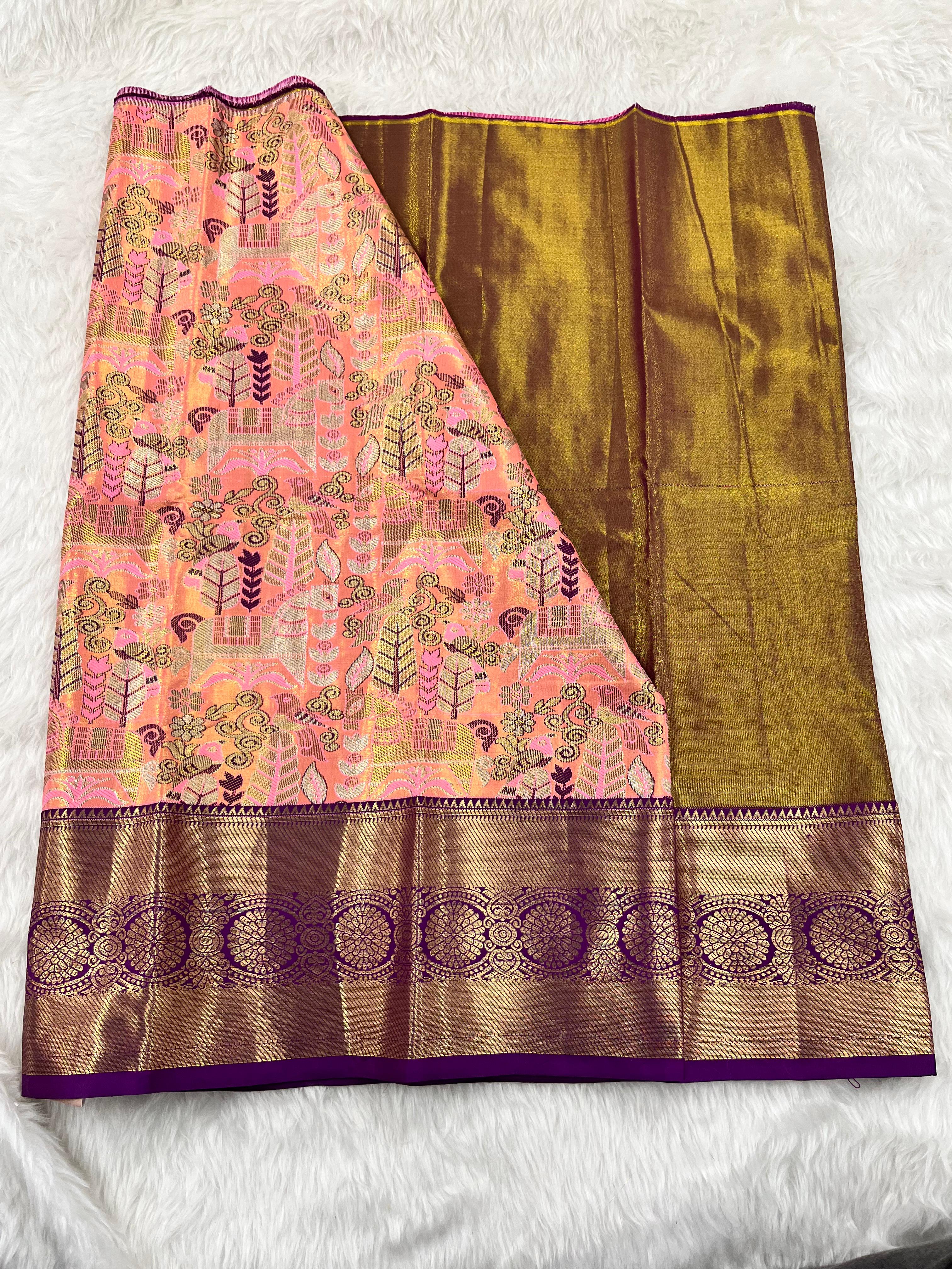 (2–5 Years) Lehenga -  Unstitched (Blouse + Material)