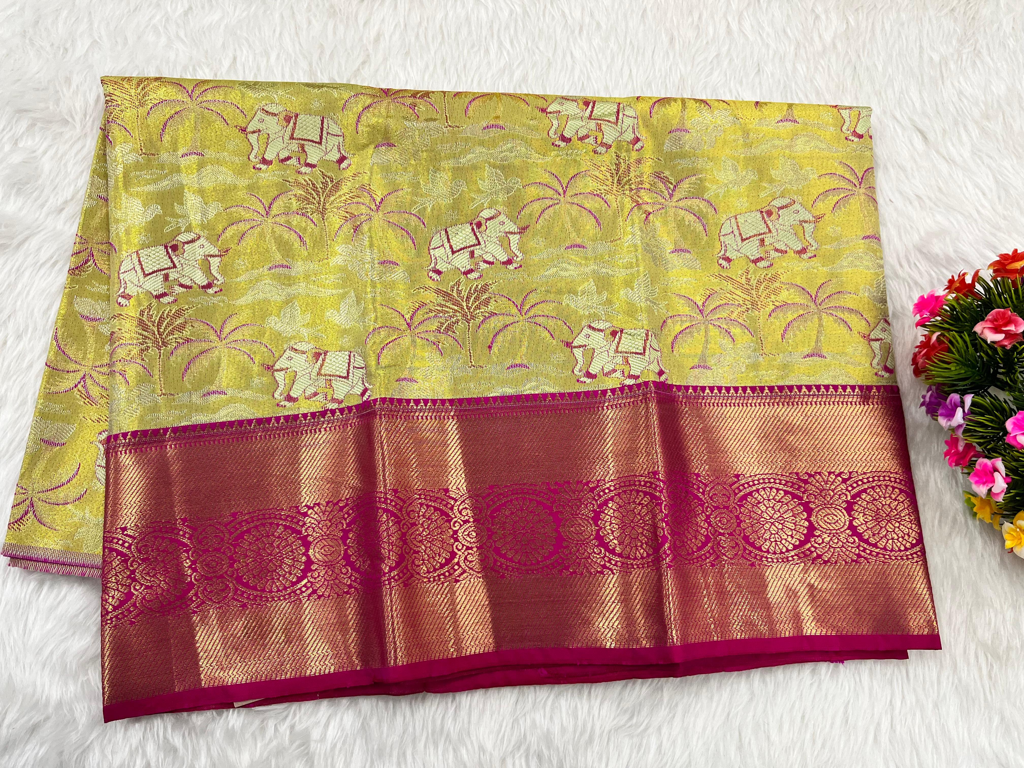 (2–5 Years) Lehenga -  Unstitched (Blouse + Material)