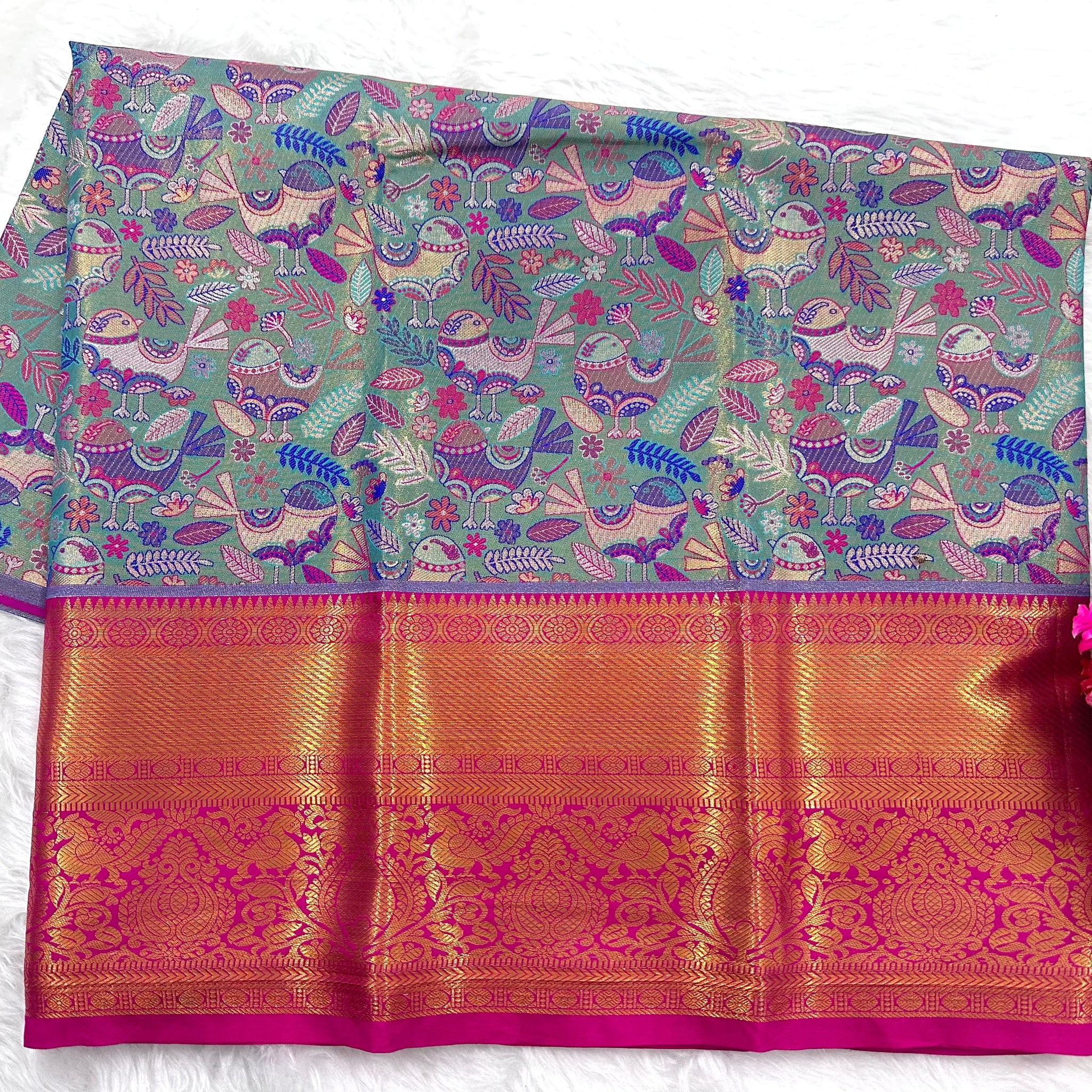 (2–5 Years) Lehenga -  Unstitched (Blouse + Material)