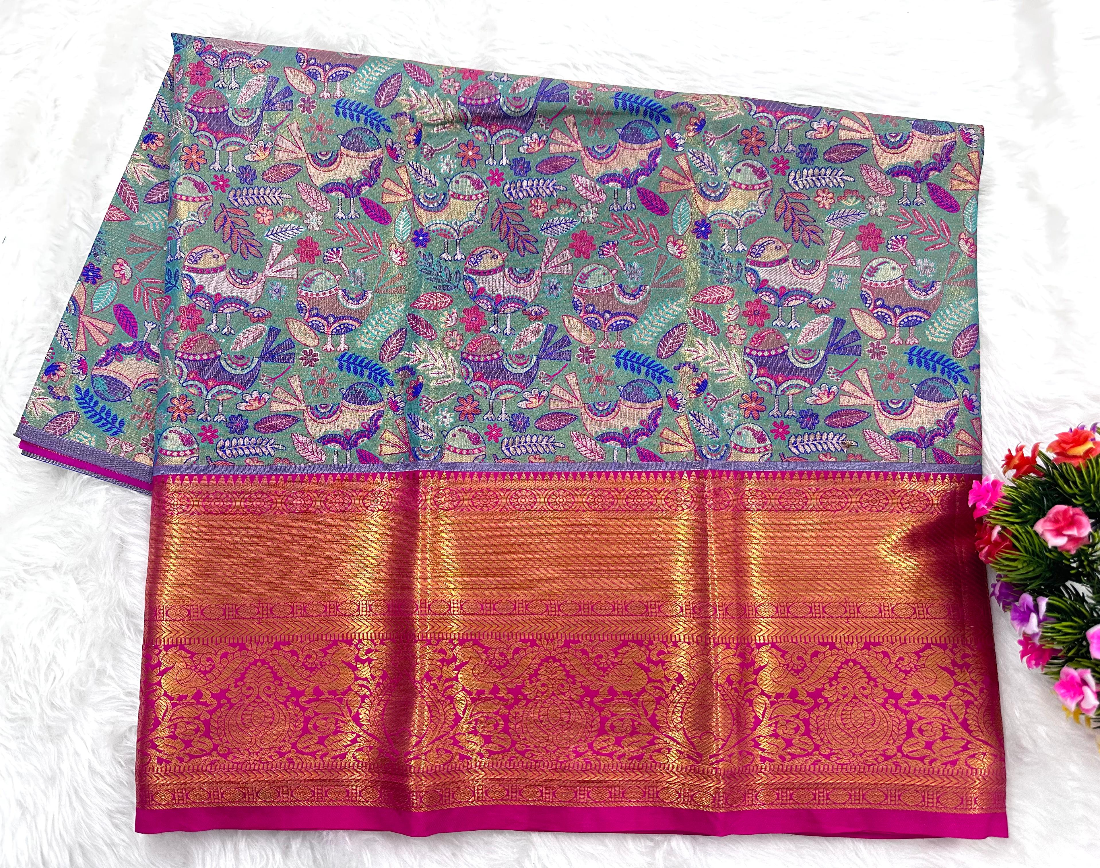 (2–5 Years) Lehenga -  Unstitched (Blouse + Material)