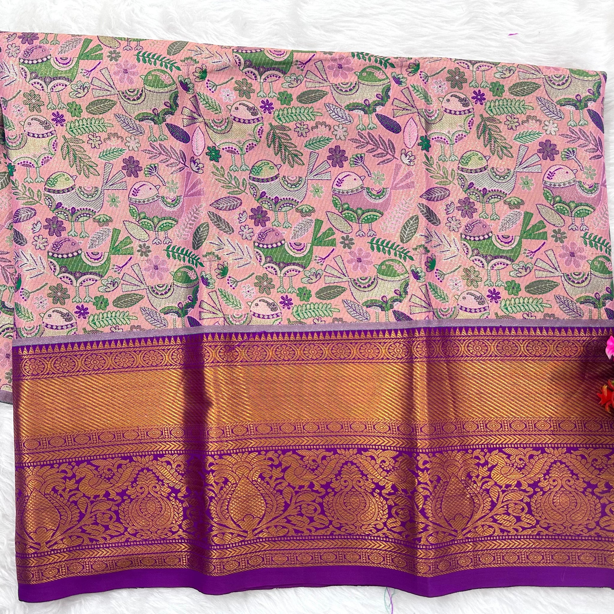 (2–5 Years) Lehenga -  Unstitched (Blouse + Material)