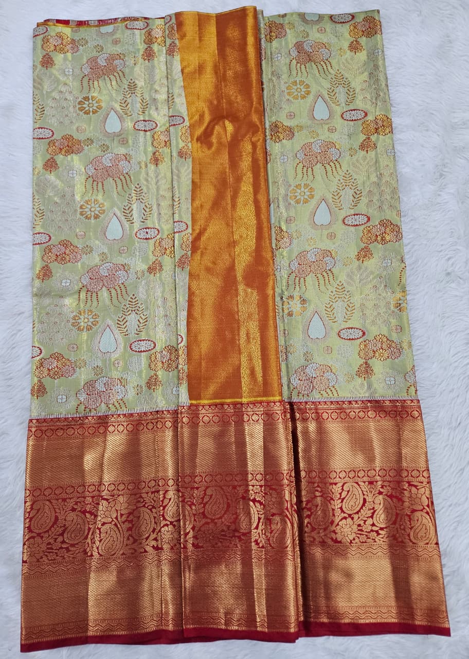 (5–10 Year) Lehenga – Unstitched (Blouse + Material)