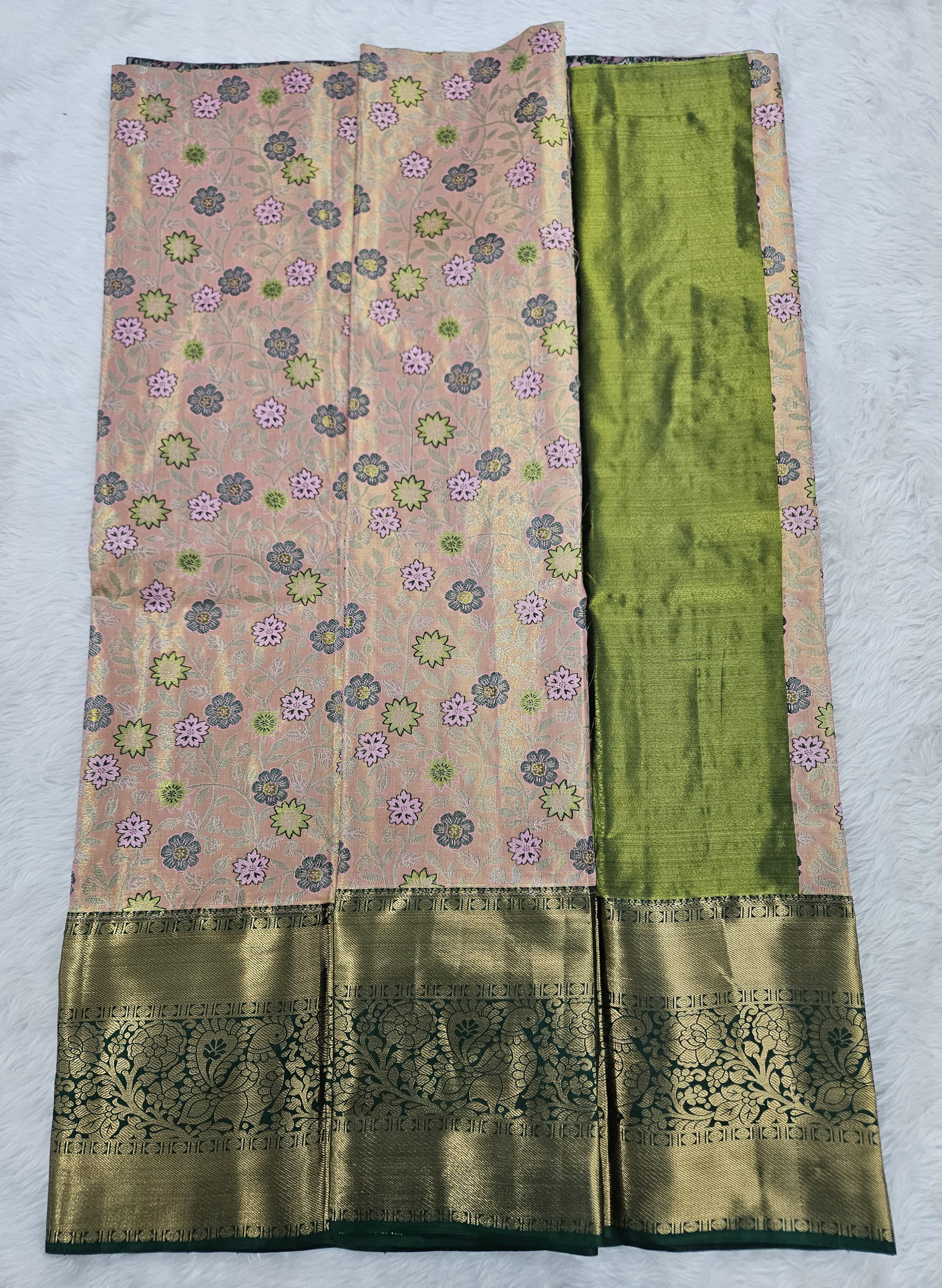 (5–10 Year) Lehenga – Unstitched (Blouse + Material)