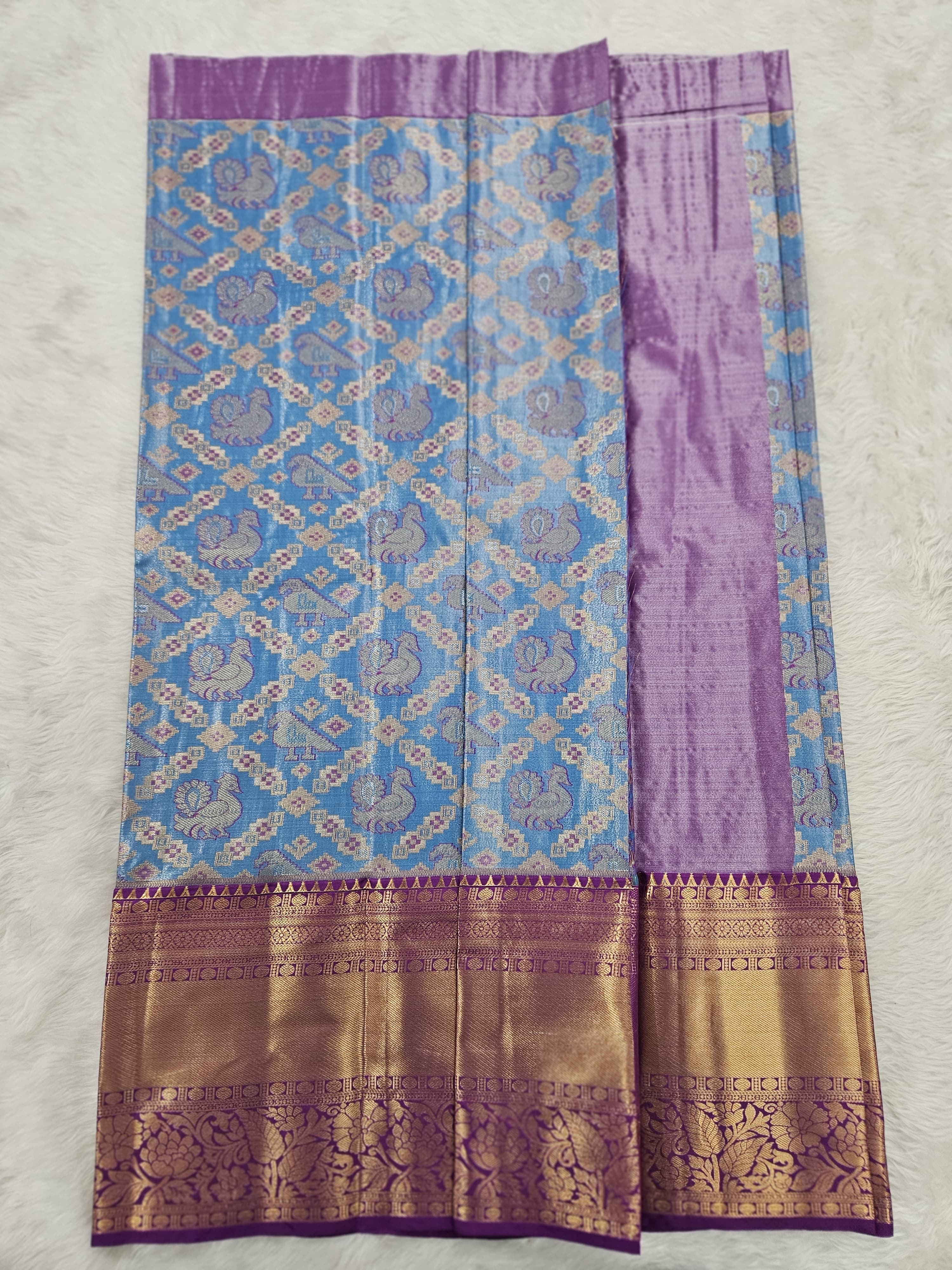 (5–10 Year) Lehenga – Unstitched (Blouse + Material)