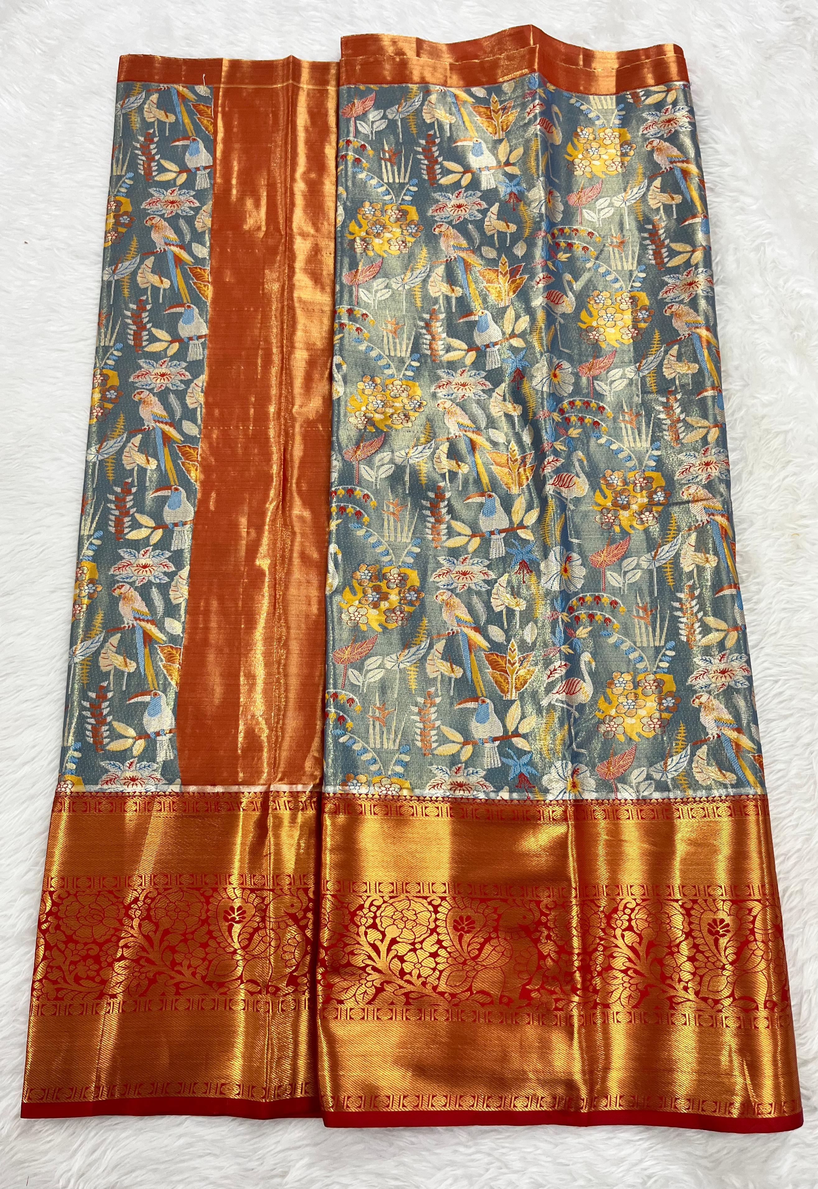 (5–10 Year) Lehenga – Unstitched (Blouse + Material)