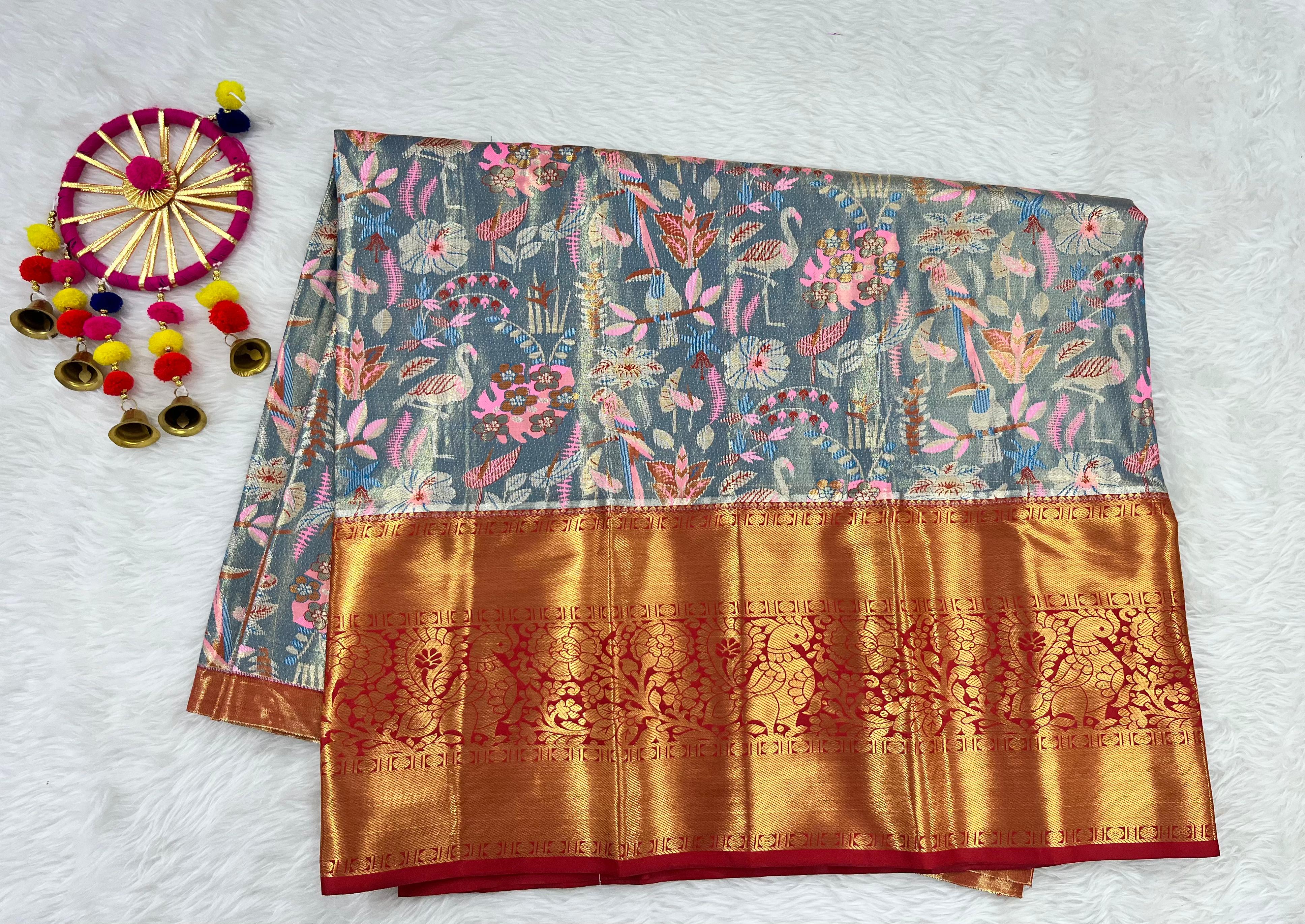 (5–10 Year) Lehenga – Unstitched (Blouse + Material)