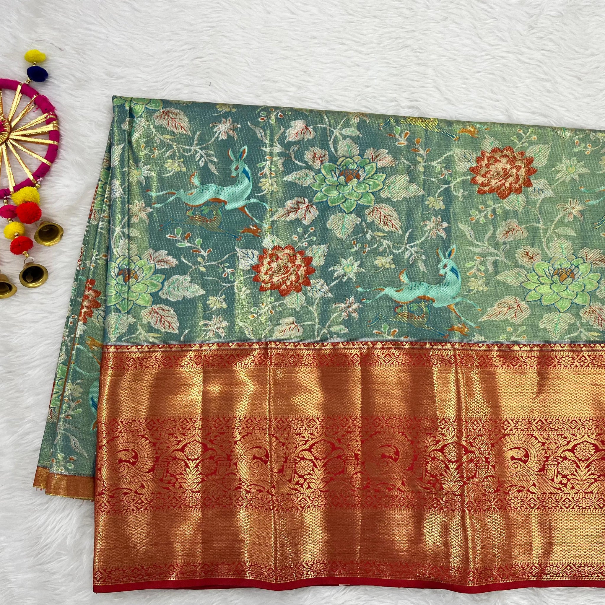 (5–10 Year) Lehenga – Unstitched (Blouse + Material)