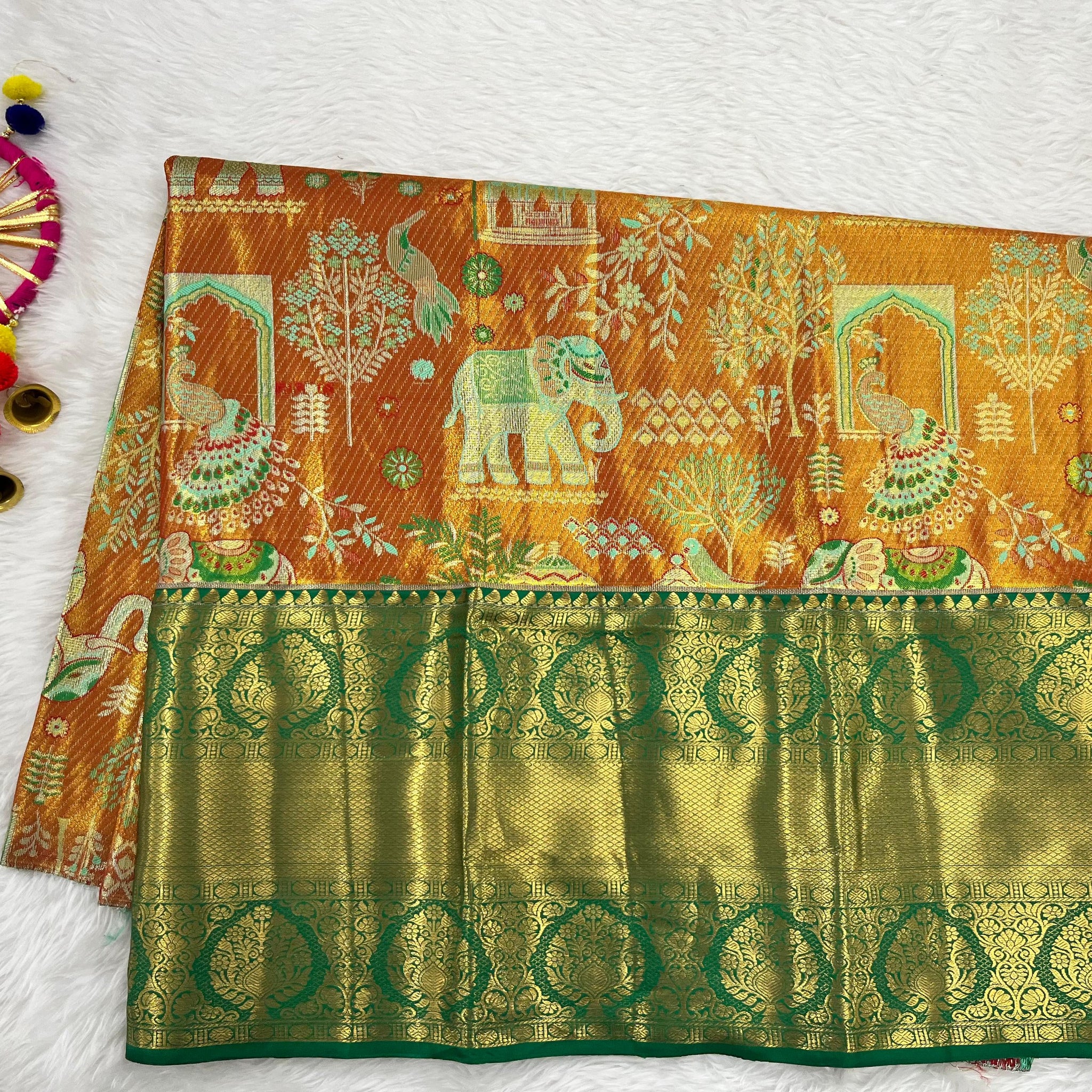 (5–10 Year) Lehenga – Unstitched (Blouse + Material)