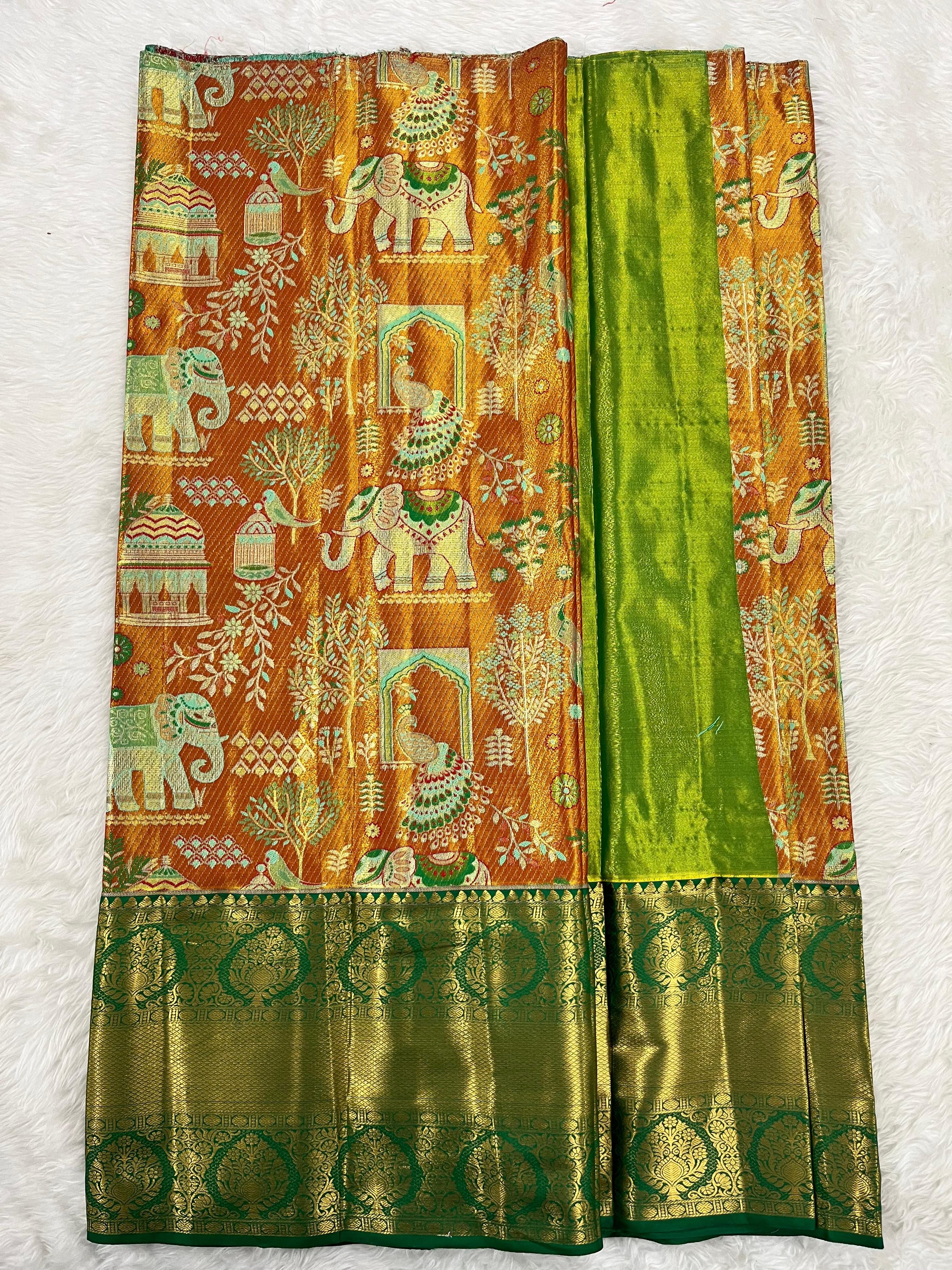 (5–10 Year) Lehenga – Unstitched (Blouse + Material)