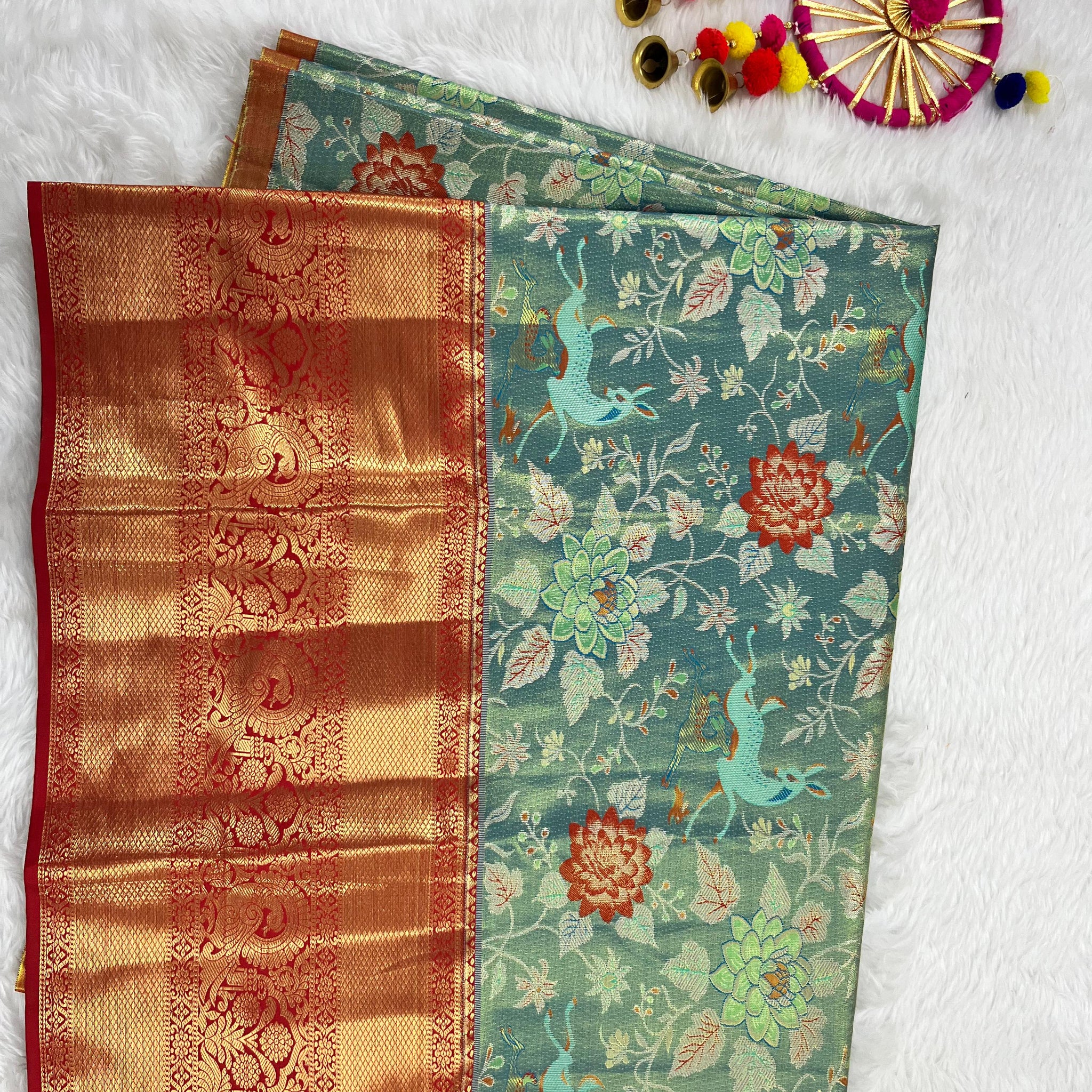 (5–10 Year) Lehenga – Unstitched (Blouse + Material)