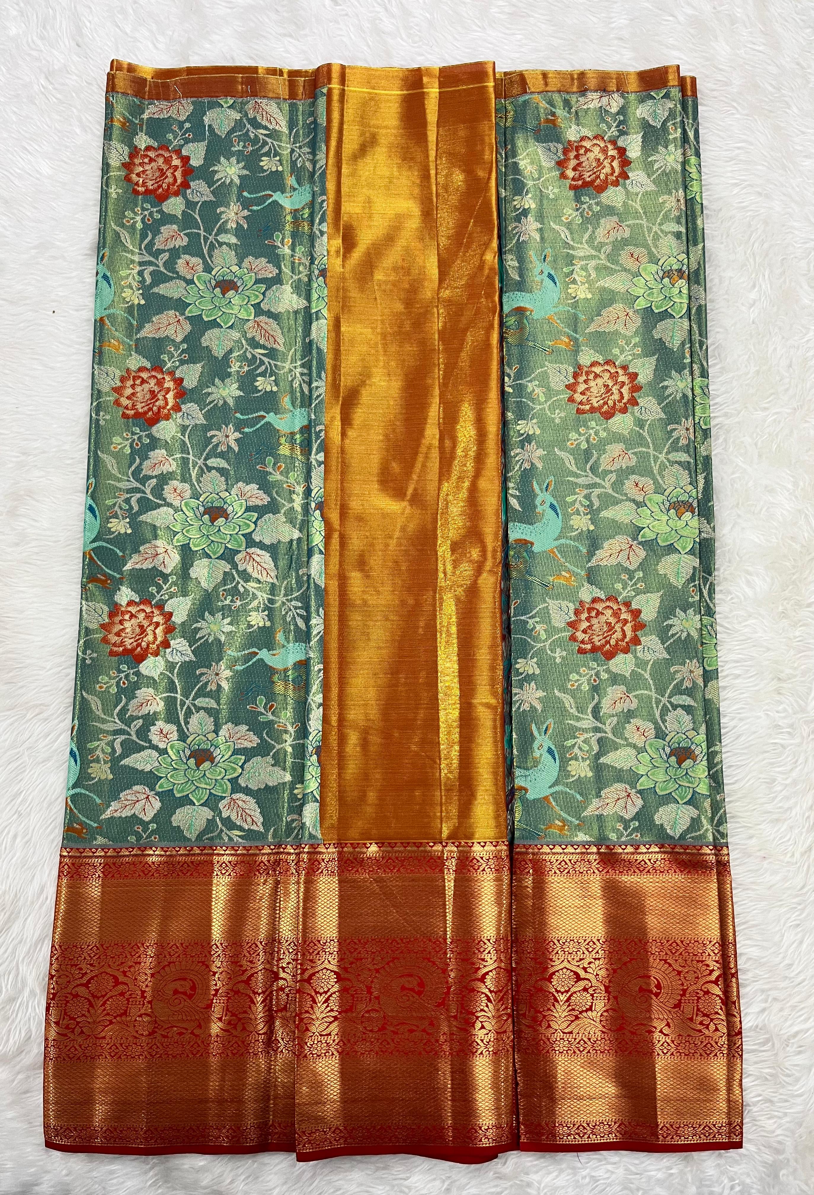 (5–10 Year) Lehenga – Unstitched (Blouse + Material)